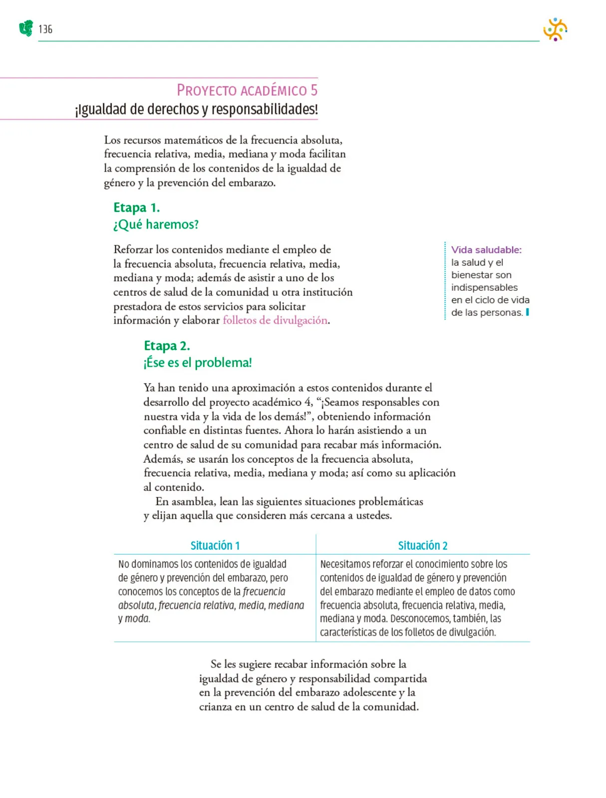 Miniatura página 137 de Colección Ximhai. Nuestro libro de Proyectos. Tomo I.   Libro de Educación Telesecundaria Grado 1°  Ciclo Escolar 2025 - 2026