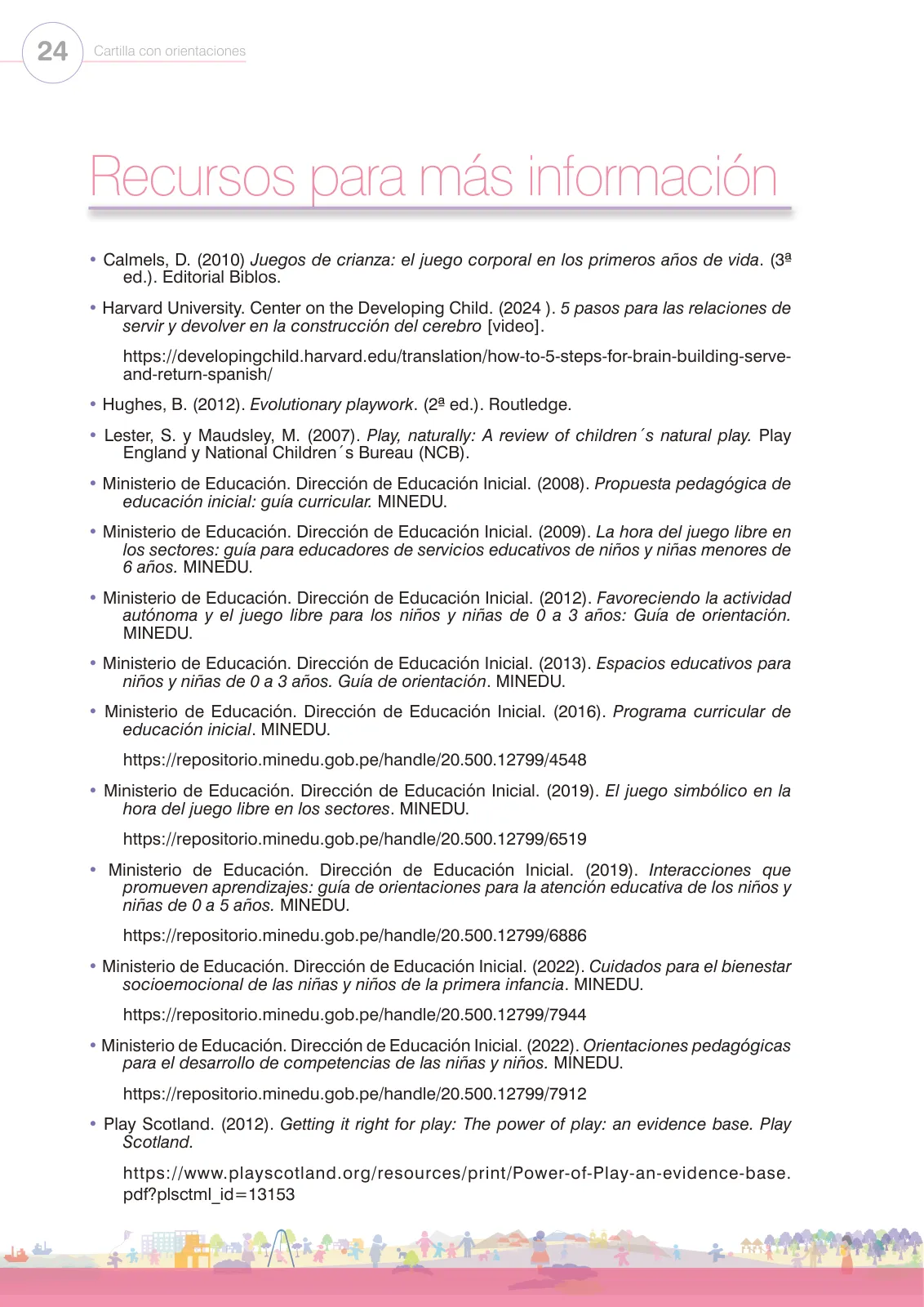Miniatura página 26 de Juego e interacción en el hogar y en el aula. Cartilla con orientaciones para el Ciclo I de Educación Inicial · 2024