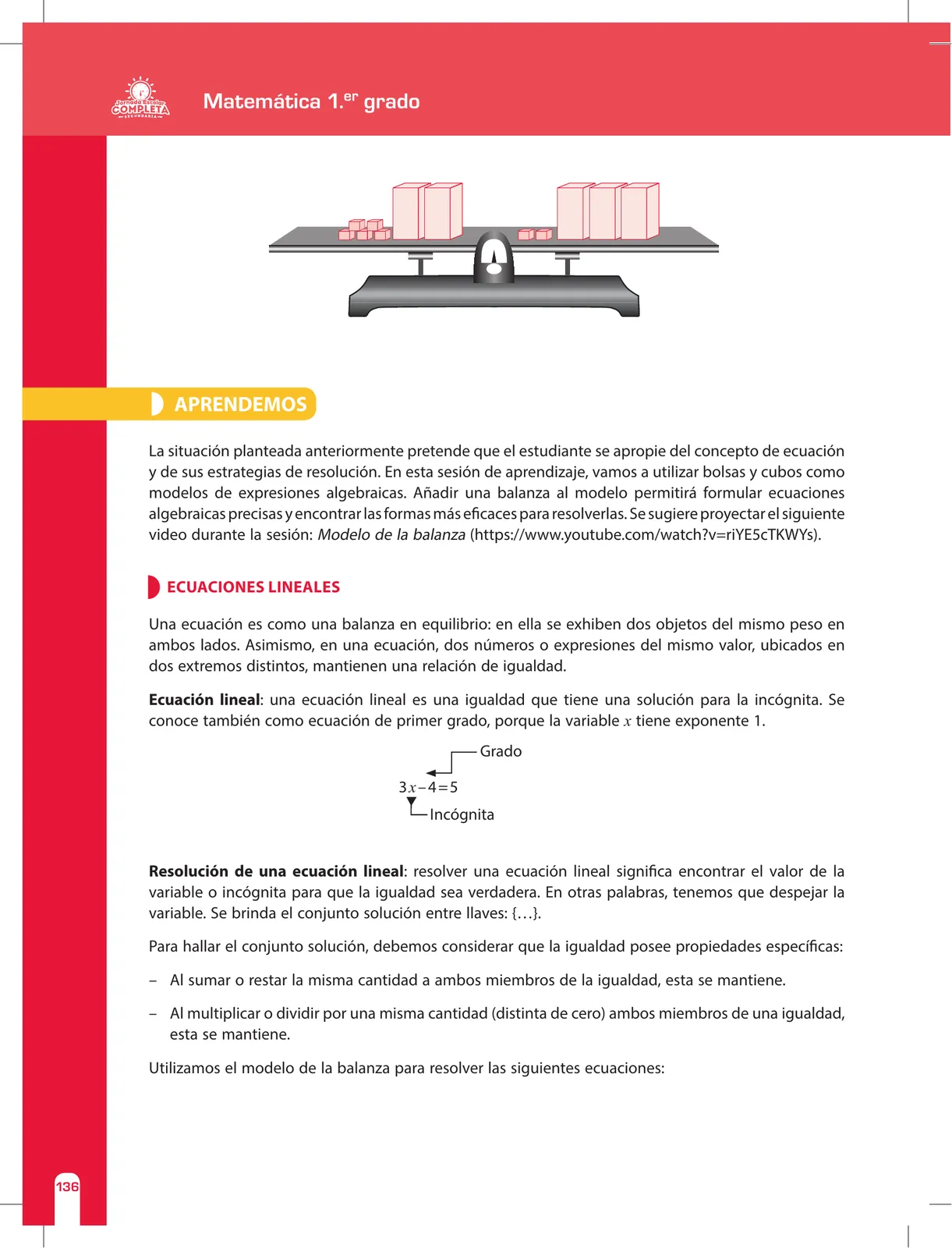 Miniatura página 136 de Matemática 1 : cuaderno de reforzamiento pedagógico - JEC · 2016
