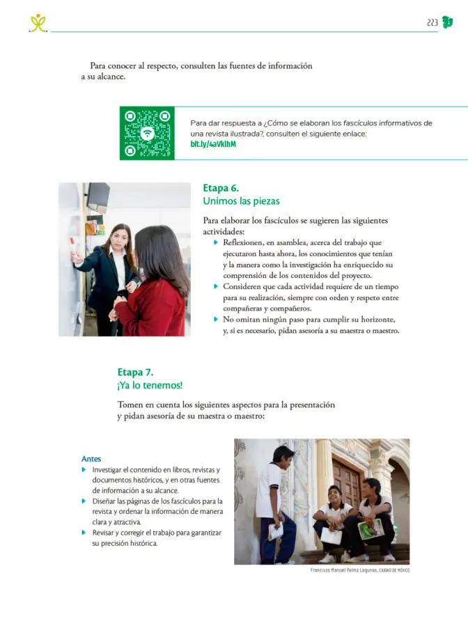 Página 224 de Colección Nanahuatzin. Nuestro libro de Proyectos. Tomo I. Libro de Educación Telesecundaria Grado 3° Ciclo Escolar 2025 - 2026