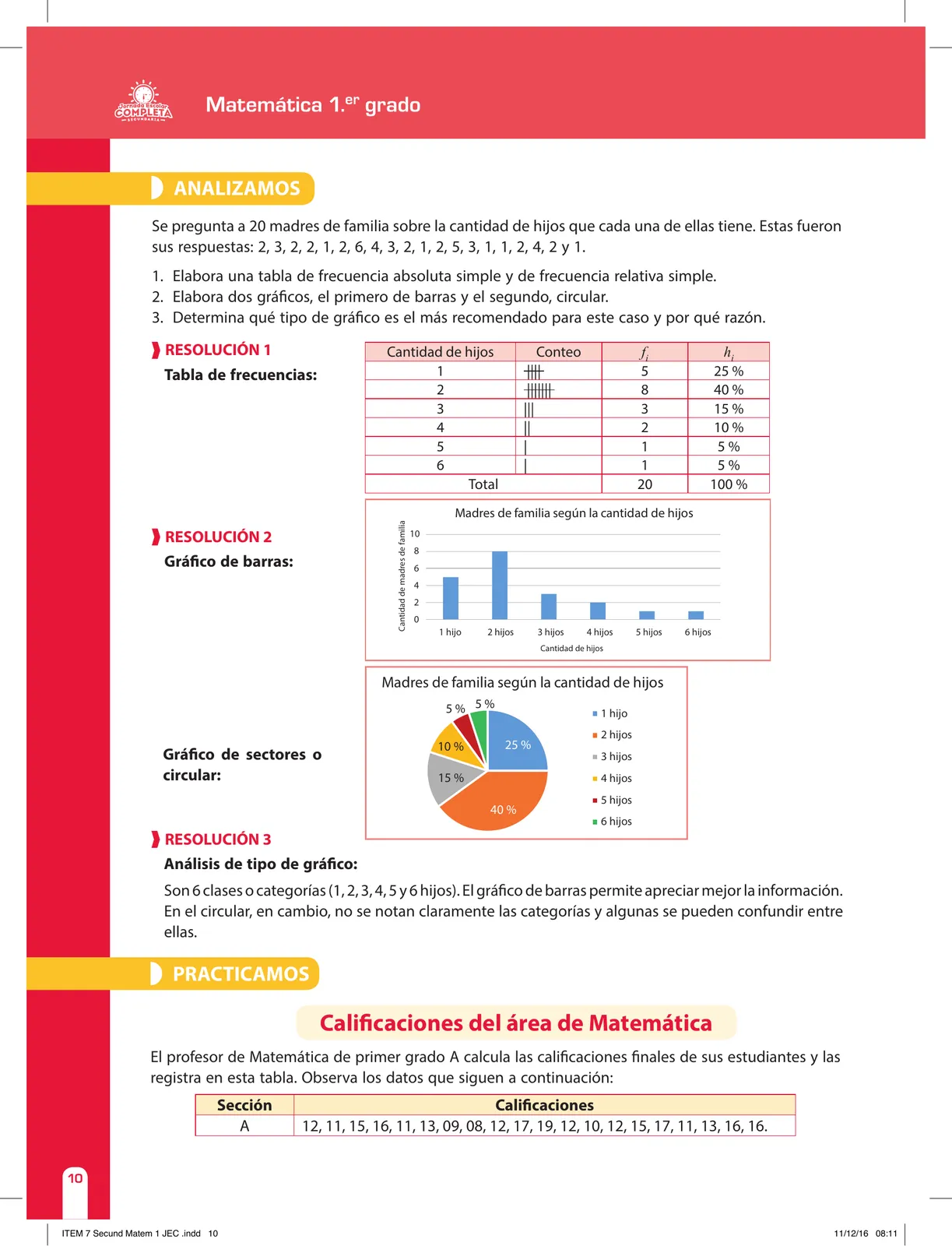 Miniatura página 10 de Matemática 1 : cuaderno de reforzamiento pedagógico - JEC · 2016