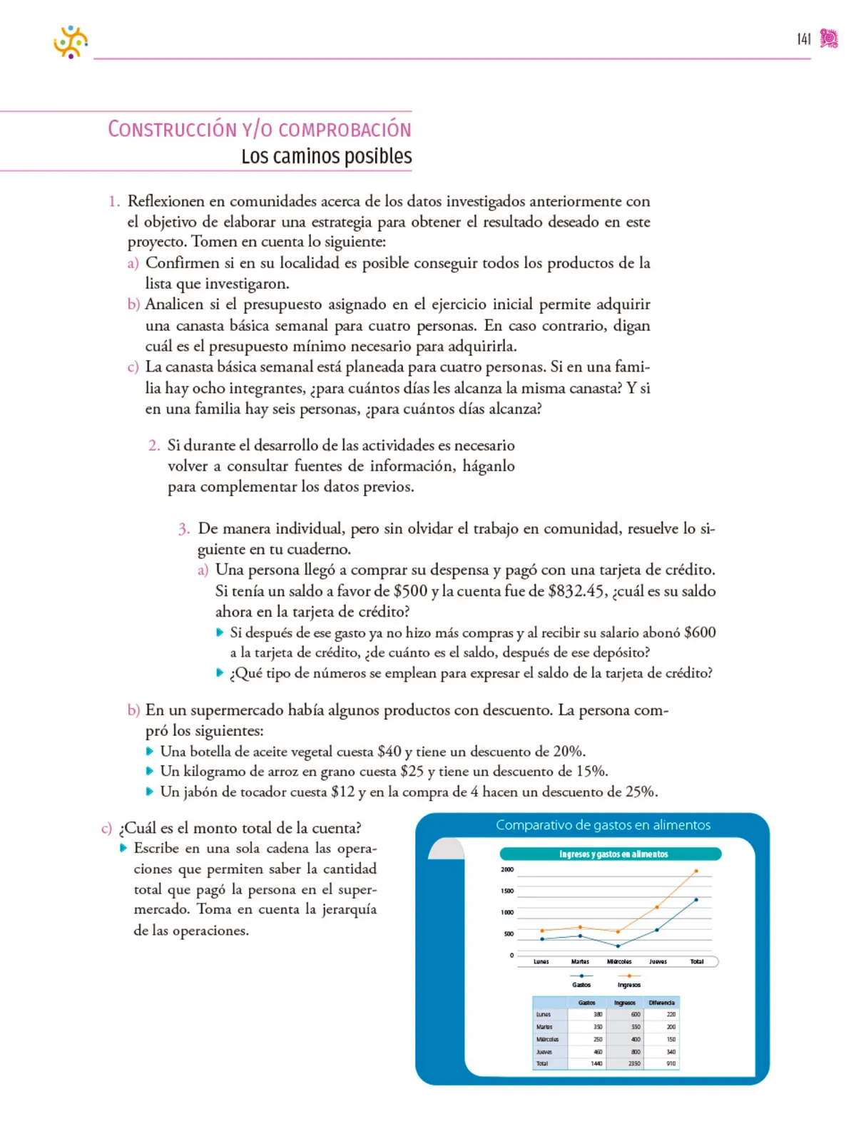 Página 142 de Colección Ximhai. Nuestro libro de proyectos.   Libro de Educación Secundaria Grado 1°  Ciclo Escolar 2025 - 2026