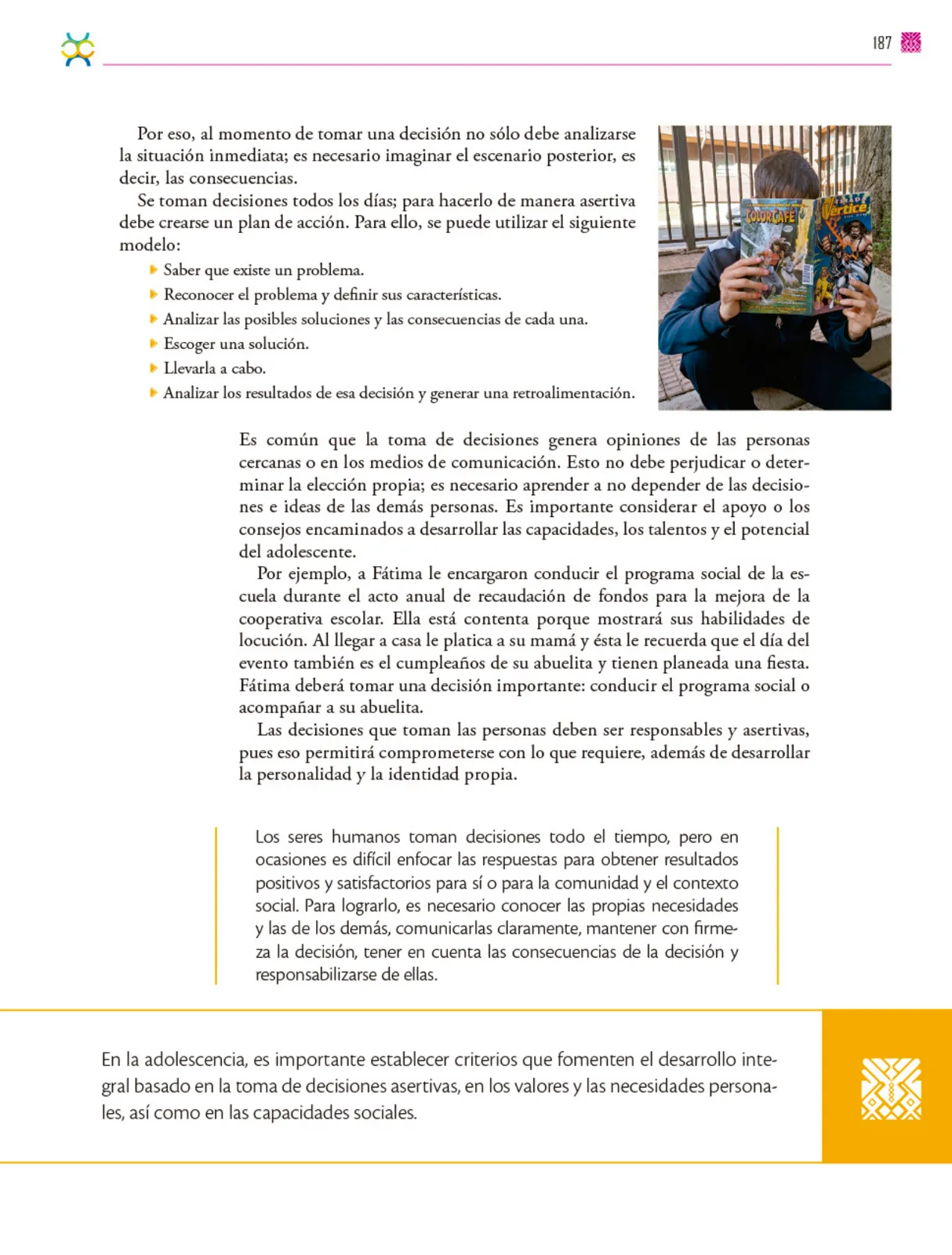 Miniatura página 188 de Colección Sk´asolil. De lo humano y lo comunitario.   Libro de Educación Secundaria Grado 2°  Ciclo Escolar 2025 - 2026