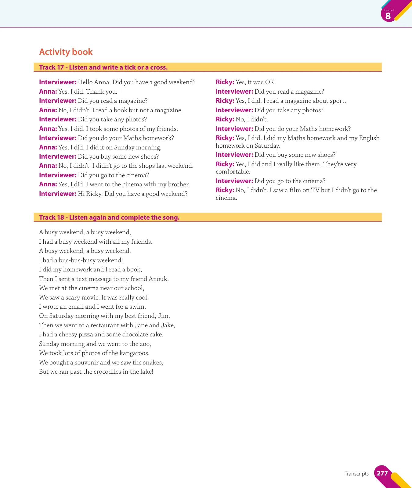 Miniatura página 141 de Inglés – Quinto Básico | Texto del Estudiante MINEDUC – Descargar PDF · 2024