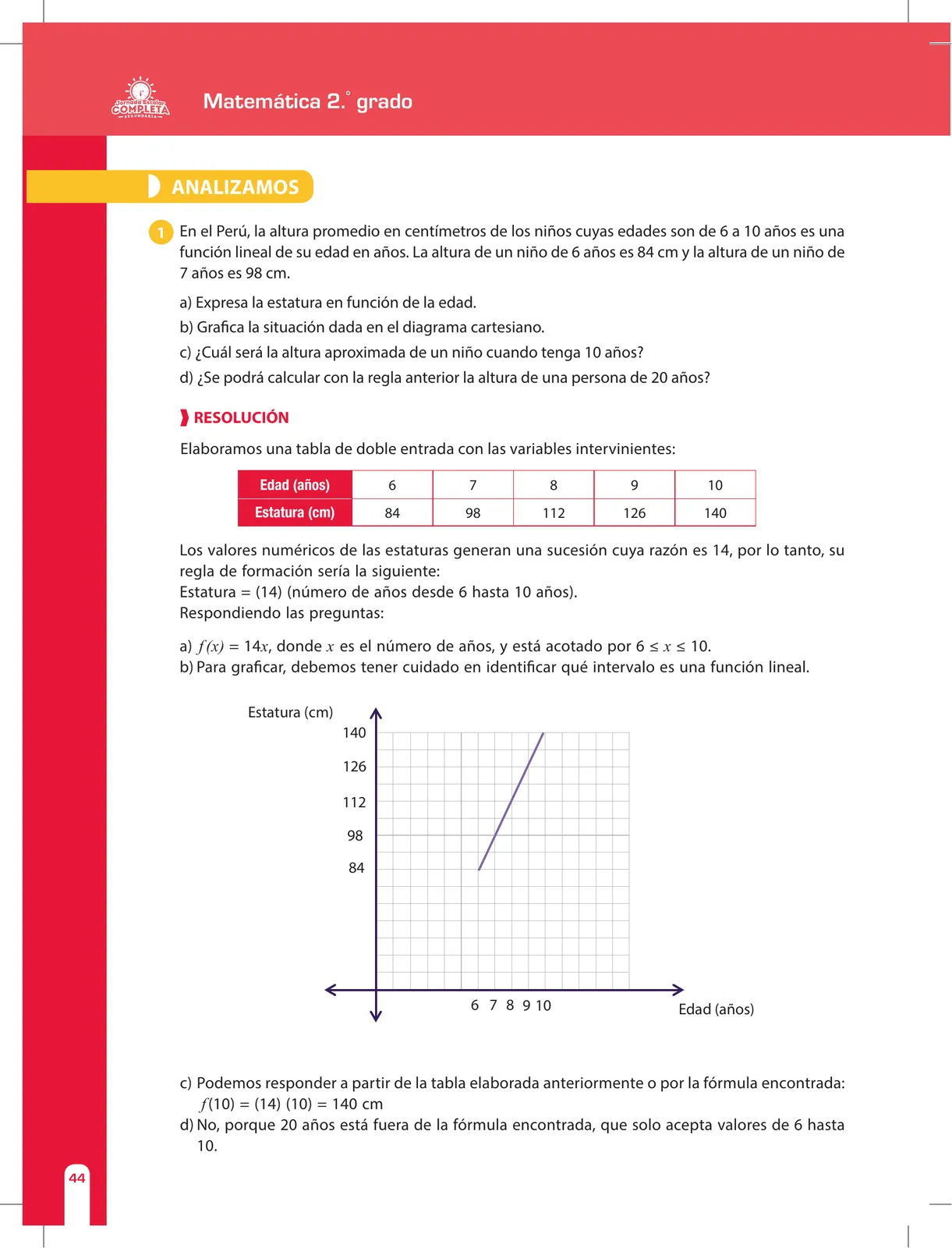 Miniatura página 44 de Matemática 2 : cuaderno de reforzamiento pedagógico - JEC · 2016