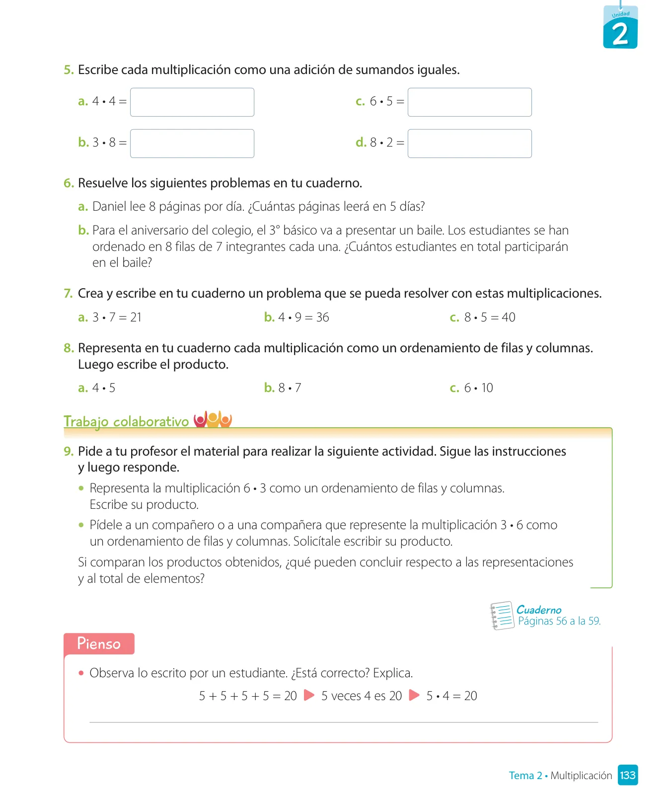 Página 135 de Matemática – Tercero Básico | Texto del Estudiante MINEDUC – Descargar PDF · 2024
