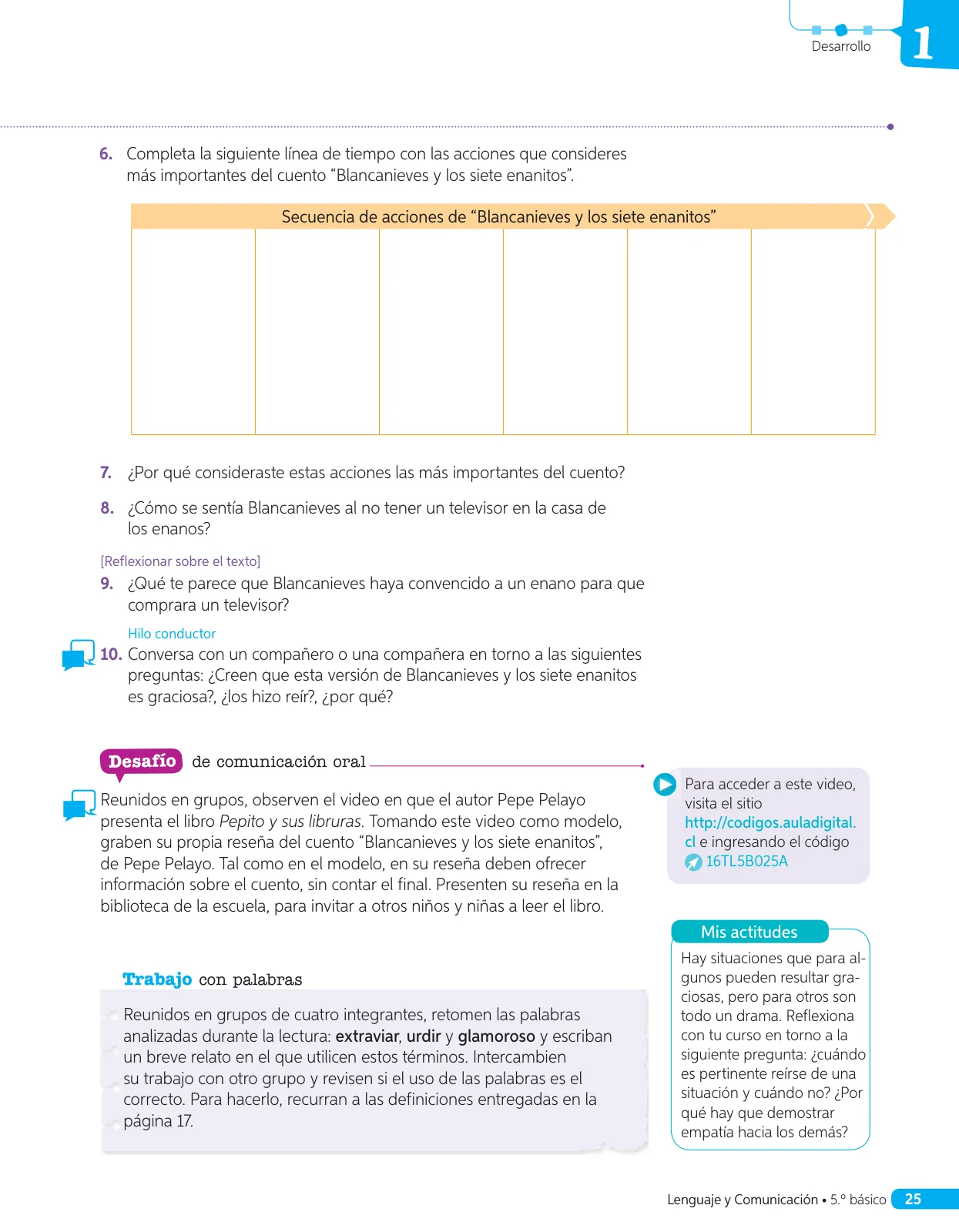 Página 88 de Lenguaje y Comunicación – Quinto Básico | Texto del Estudiante MINEDUC – Descargar PDF · 2024