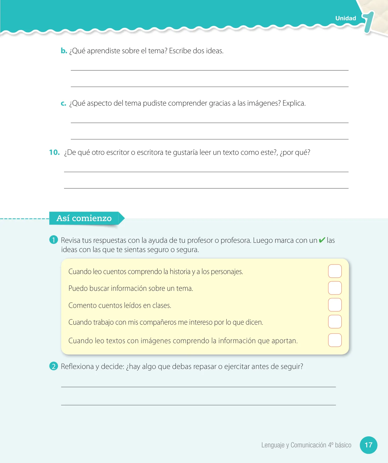 Página 19 de Lenguaje y Comunicación – Cuarto Básico | Texto del Estudiante MINEDUC – Descargar PDF · 2024