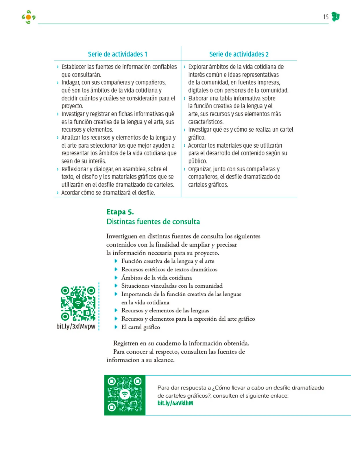 Miniatura página 16 de Colección Nanahuatzin. Nuestro libro de Proyectos.  Tomo II.  Libro de Educación Telesecundaria Grado 3°  Ciclo Escolar 2025 - 2026