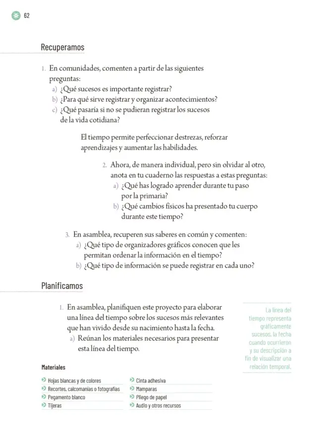 Página 65 de Proyectos Escolares. Libro de Educación Primaria Grado 6° Ciclo Escolar 2025 - 2026