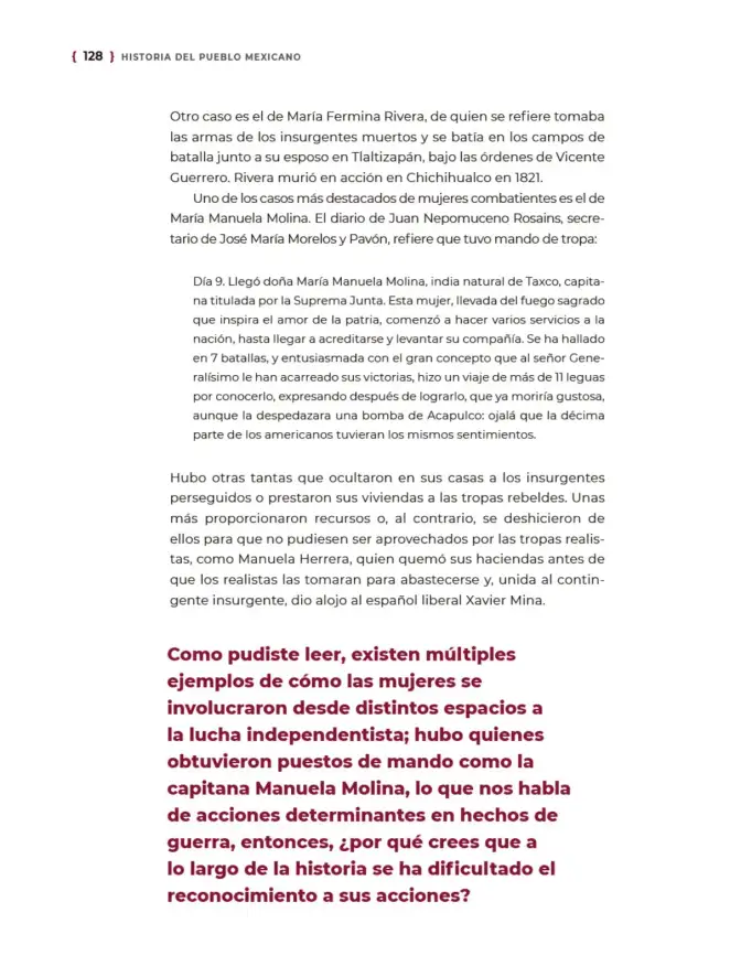 Página 129 de Historia del pueblo mexicano. Multigrado Libro de Educación Telesecundaria Grado 1° Ciclo Escolar 2025 - 2026