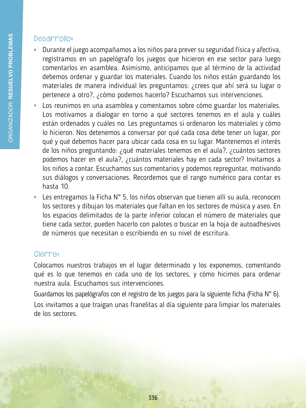 Miniatura página 338 de Agenda pedagógica 2017-2018 para docentes de II Ciclo de Instituciones de nivel de Educación Inicial · 2017