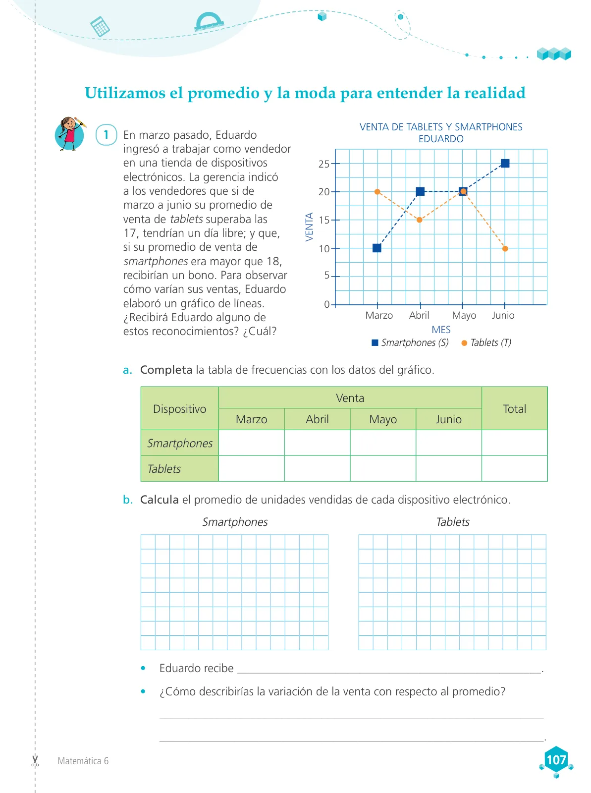 Miniatura página 109 de Matemática 6 : cuaderno de trabajo para sexto grado de Educación Primaria 2019 · 2019