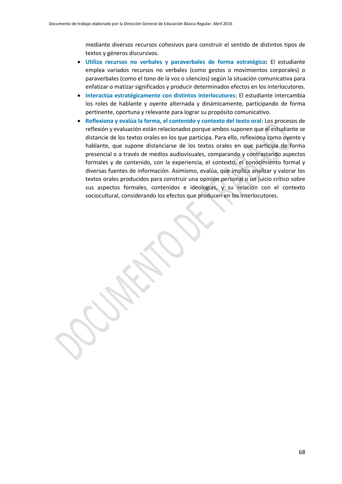 Miniatura página 68 de Programa curricular de Educación Inicial · 2016