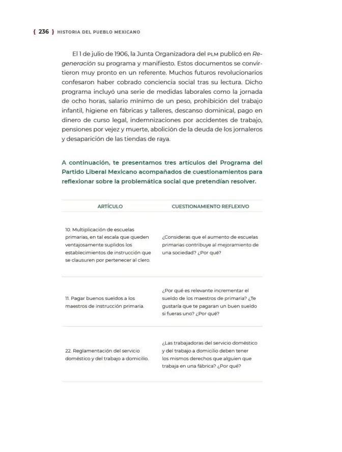 Página 237 de Historia del pueblo mexicano. Libro de Educación Secundaria Grado 1° Ciclo Escolar 2025 - 2026