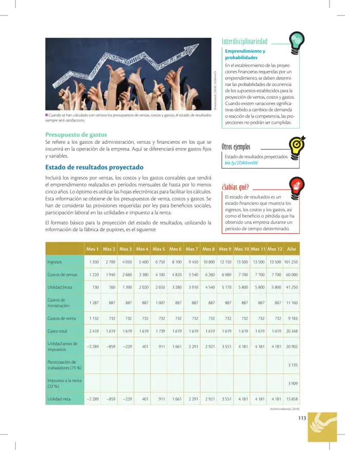 Página 113 de Emprendimiento Y Gestion 3° · Bgu 3 Emprendimiento Y Gestion 2019 · 2019