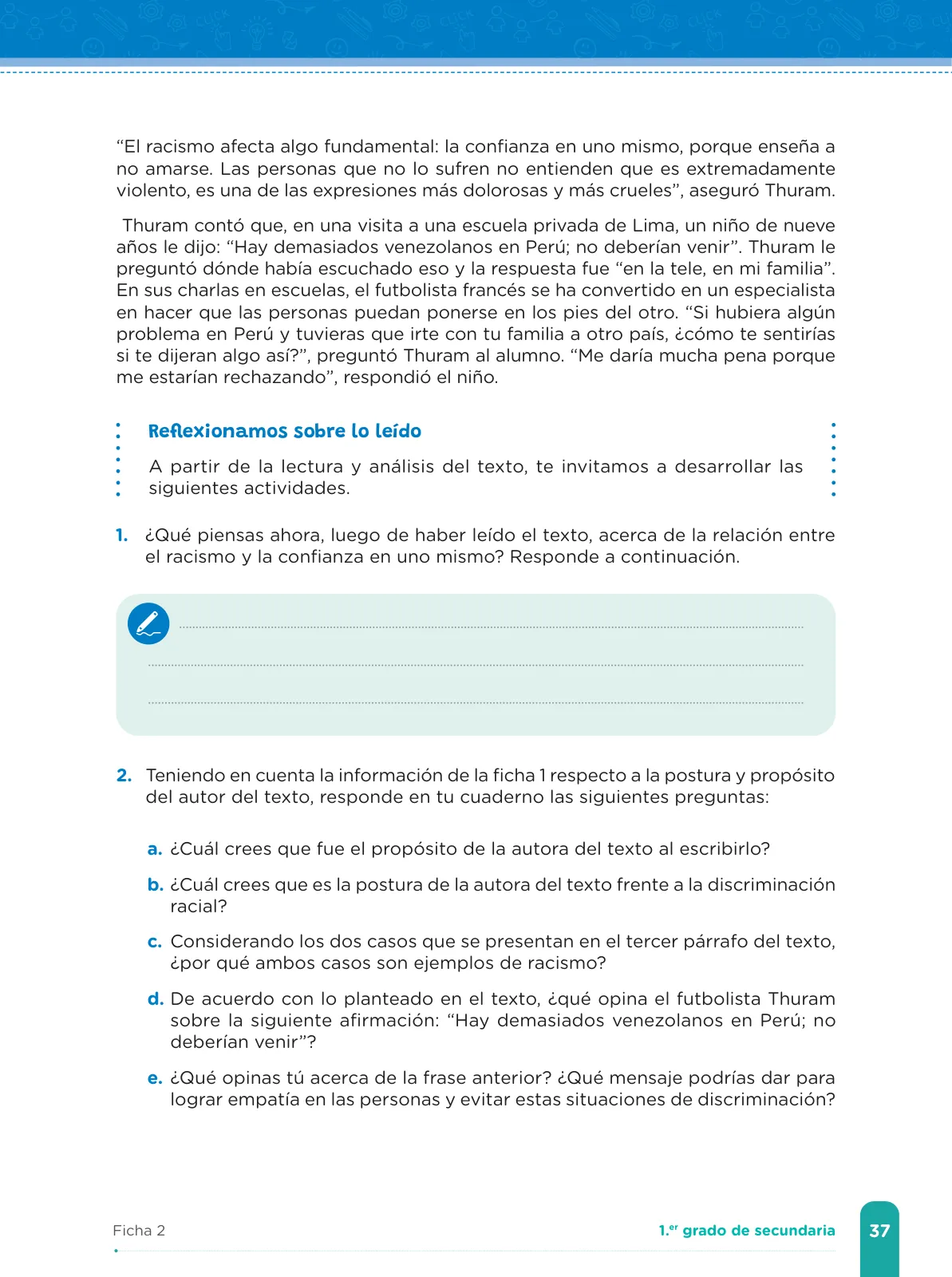Página 39 de Fichas de aprendizaje de Comunicación 1 · 2024