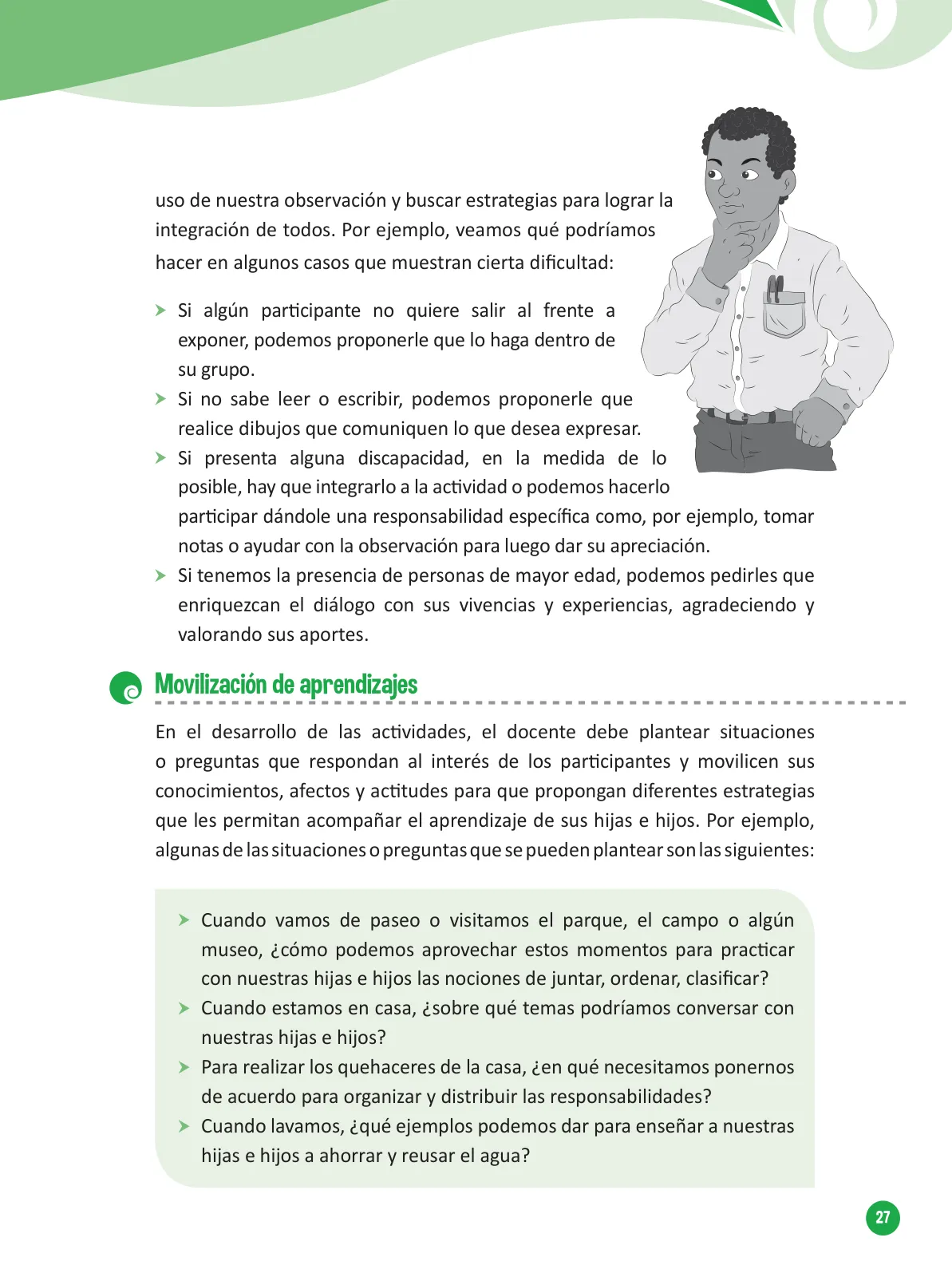 Página 29 de Guía para el trabajo docente con las familias del ciclo V de Primaria · 2016