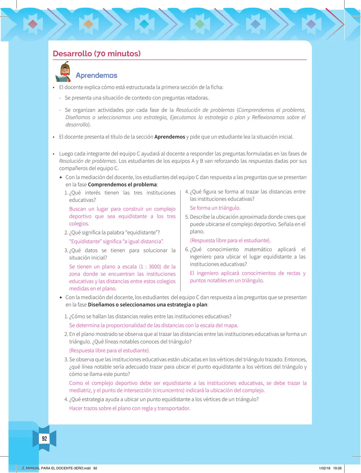 Miniatura página 94 de Resolvamos problemas 3 : manual para el docente 2018 · 2018