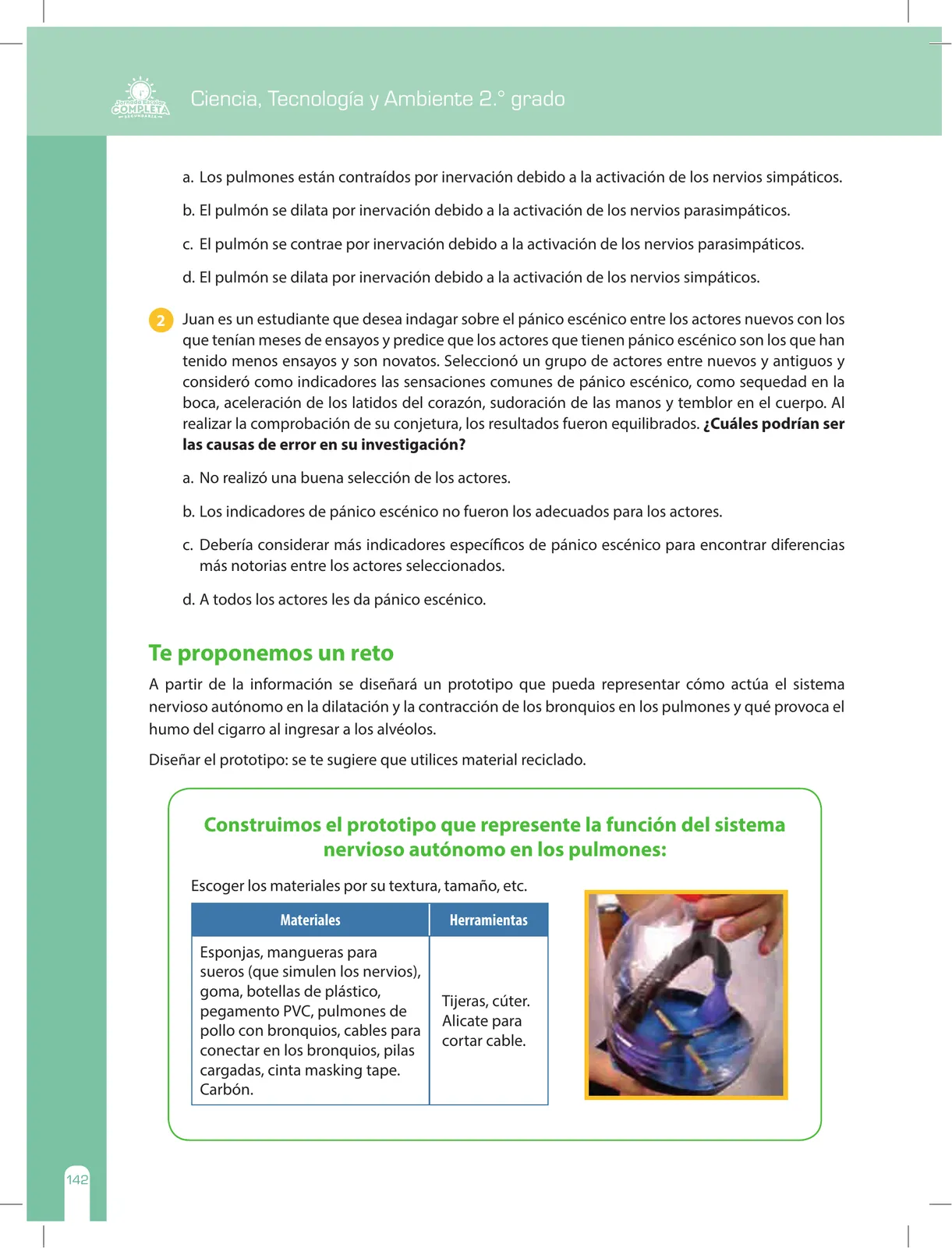 Miniatura página 142 de Ciencia, Tecnología y Ambiente 2 : cuaderno de reforzamiento pedagógico - JEC · 2016