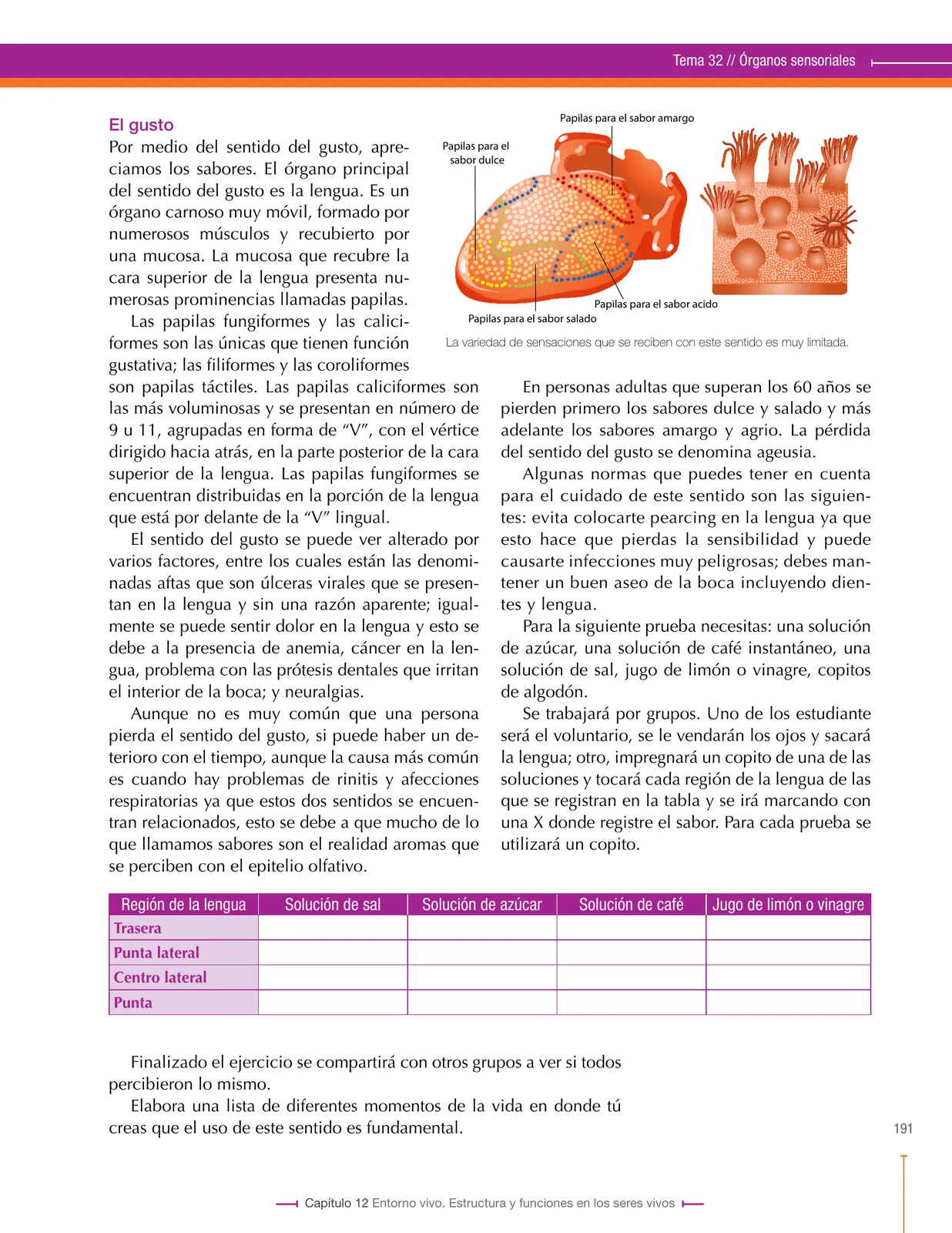 Página 191 de Ciencias Naturales 8° · Secundaria Activa
