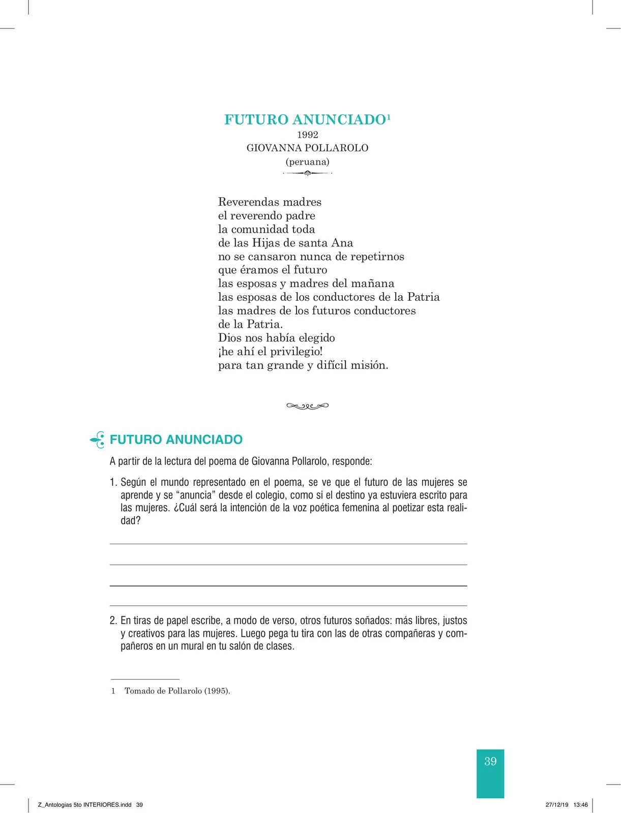 Página 41 de Antología literaria 5 · 2019