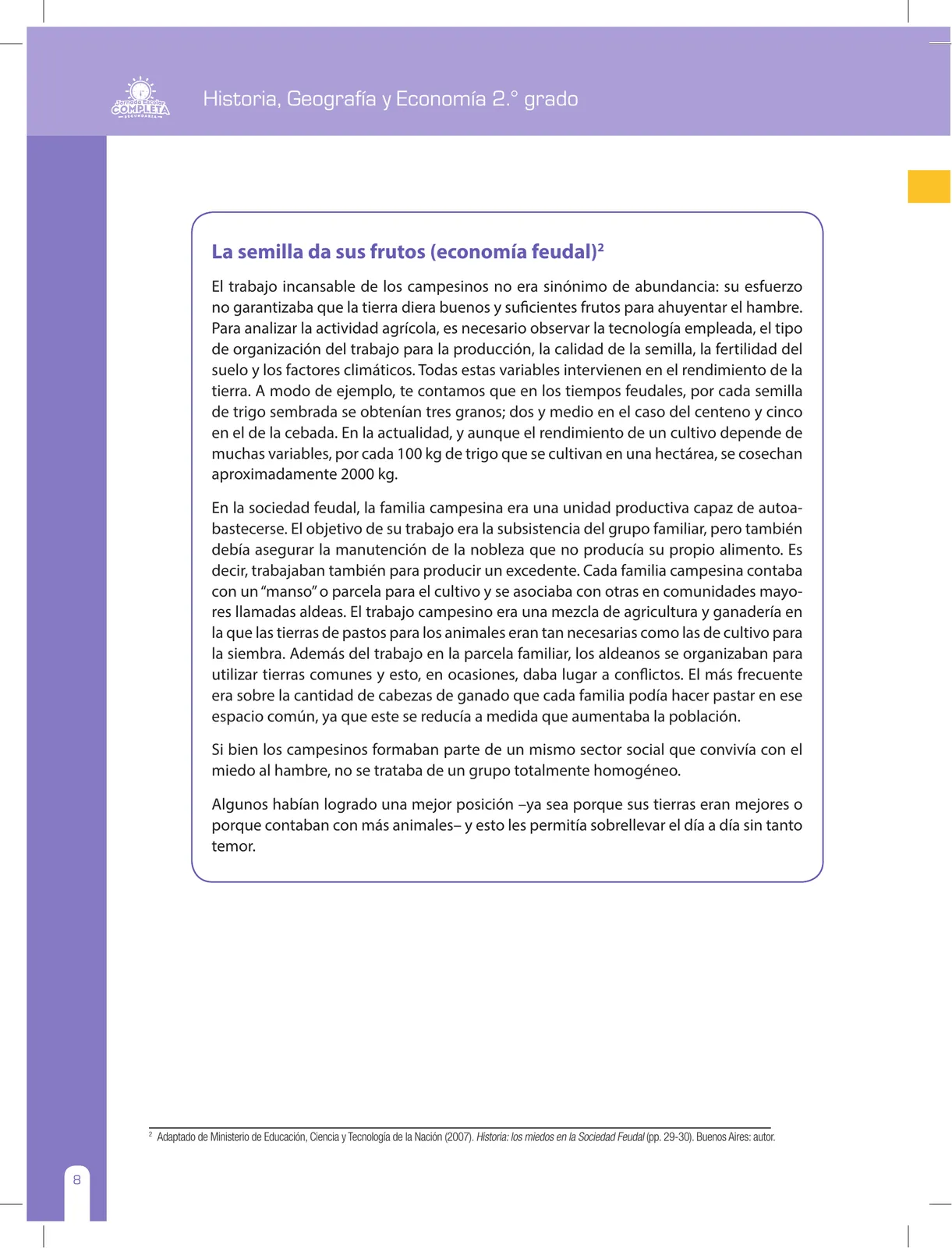 Página 8 de Historia, Geografía y Economía 2 : cuaderno de reforzamiento pedagógico - JEC · 2016