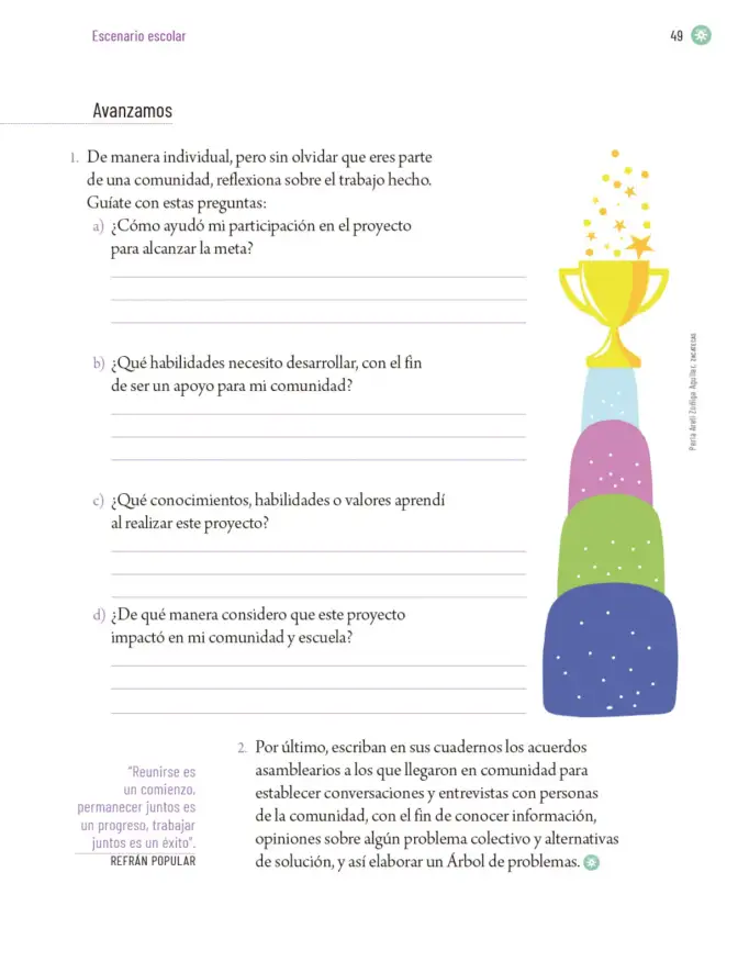 Página 52 de Proyectos Escolares. Libro de Educación Primaria Grado 6° Ciclo Escolar 2025 - 2026