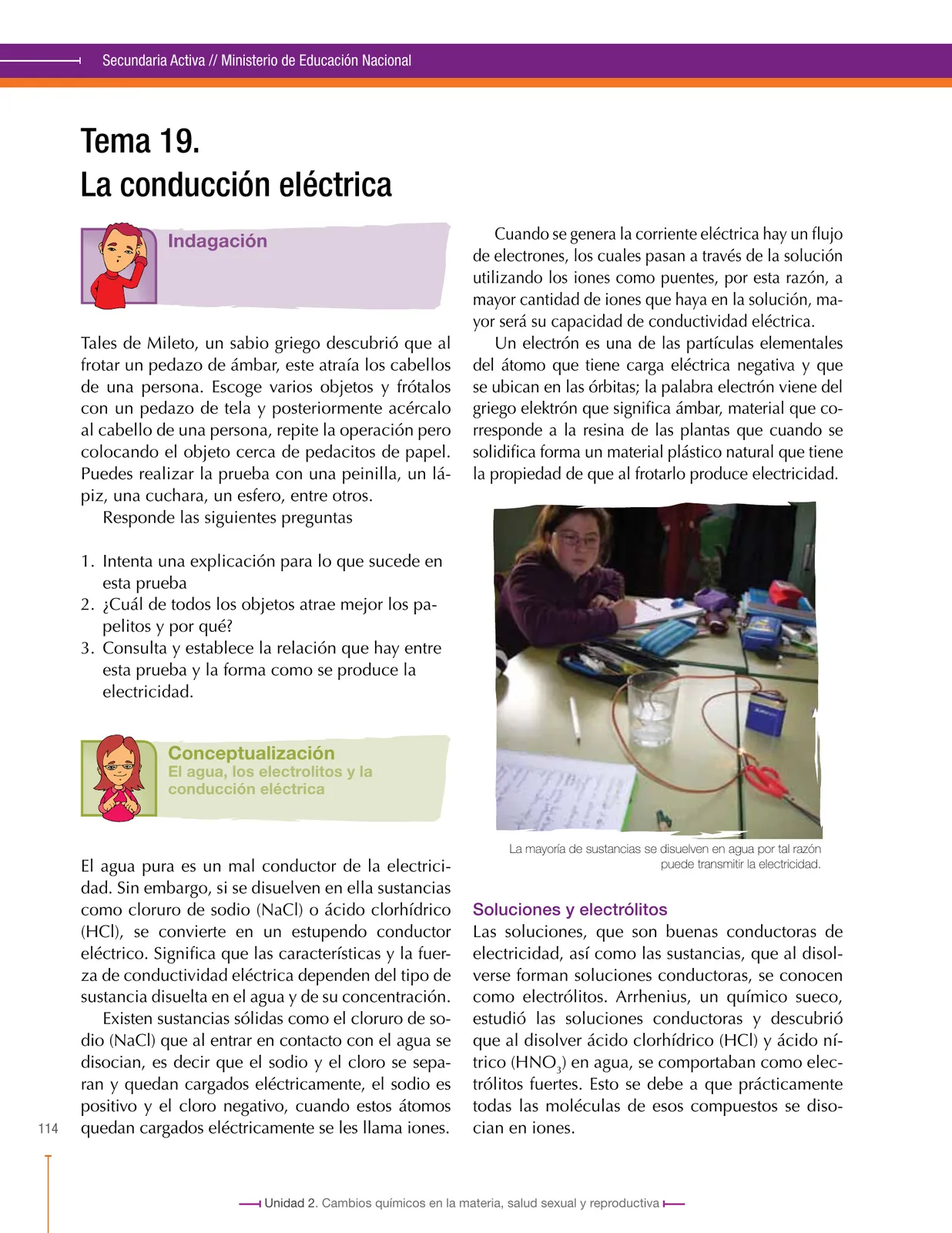 Miniatura página 114 de Ciencias Naturales 8° · Secundaria Activa