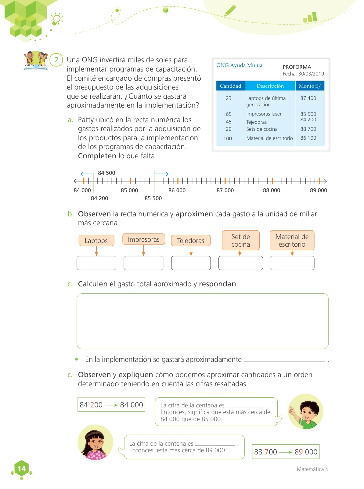 Miniatura página 15 de Matemática 5 : cuaderno de trabajo para quinto grado de Educación Primaria 2018 · 2018