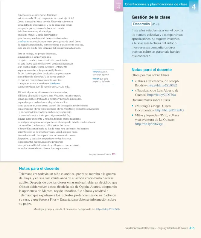 Página 187 de Lengua y Literatura – Octavo Básico | Texto del Estudiante MINEDUC – Descargar PDF · 2024