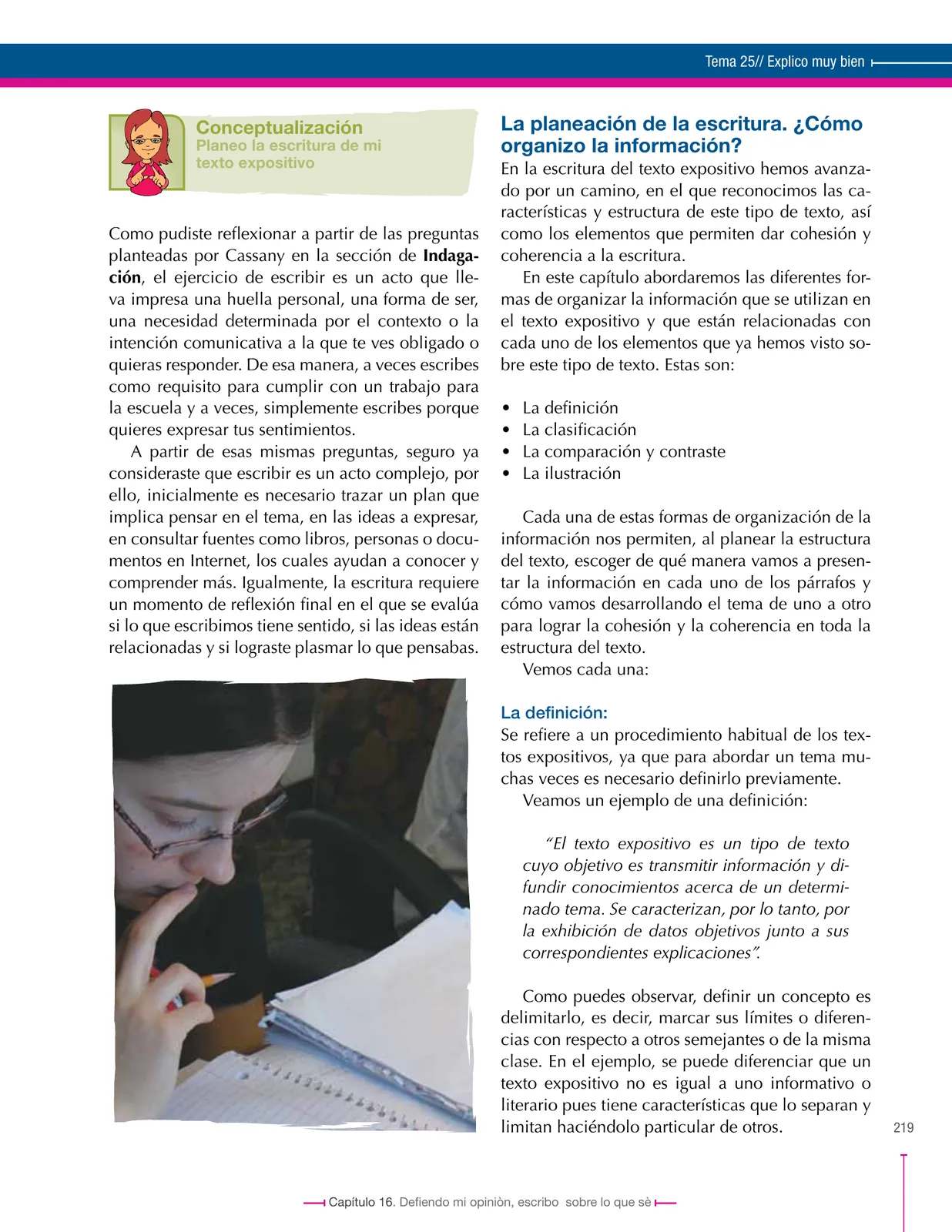 Página 219 de Lenguaje 7° · Secundaria Activa
