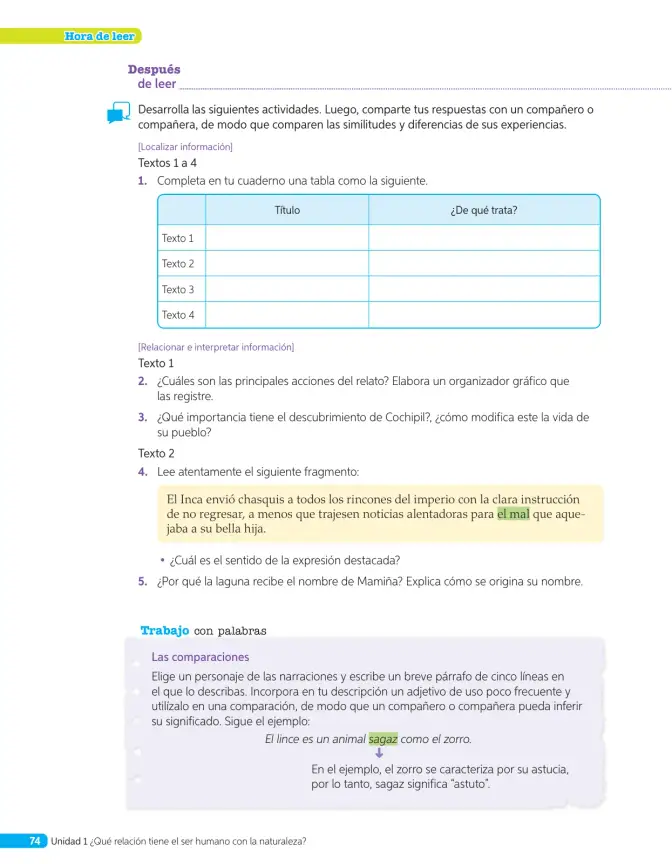 Página 133 de Lenguaje y Comunicación – Sexto Básico | Texto del Estudiante MINEDUC – Descargar PDF · 2024