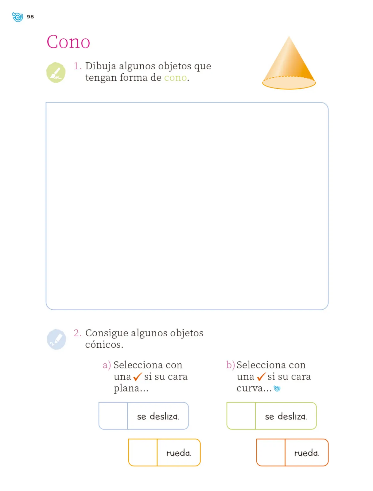 Página 99 de Múltiples lenguajes. Trazos y números. Libro de Educación Primaria Grado 1° Ciclo Escolar 2025 - 2026
