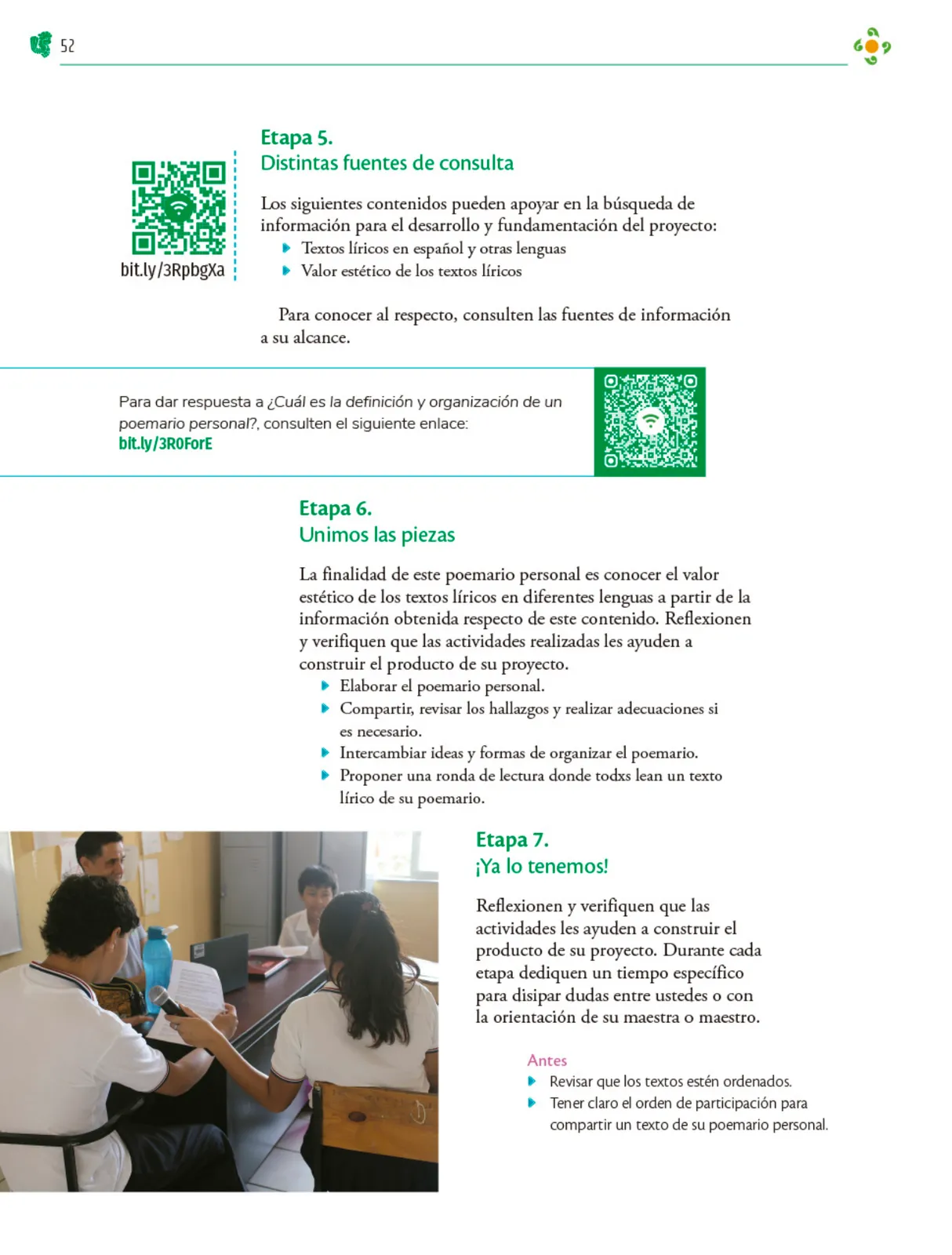 Miniatura página 53 de Colección Ximhai. Nuestro libro de Proyectos.  Tomo II.   Libro de Educación Telesecundaria Grado 1°  Ciclo Escolar 2025 - 2026