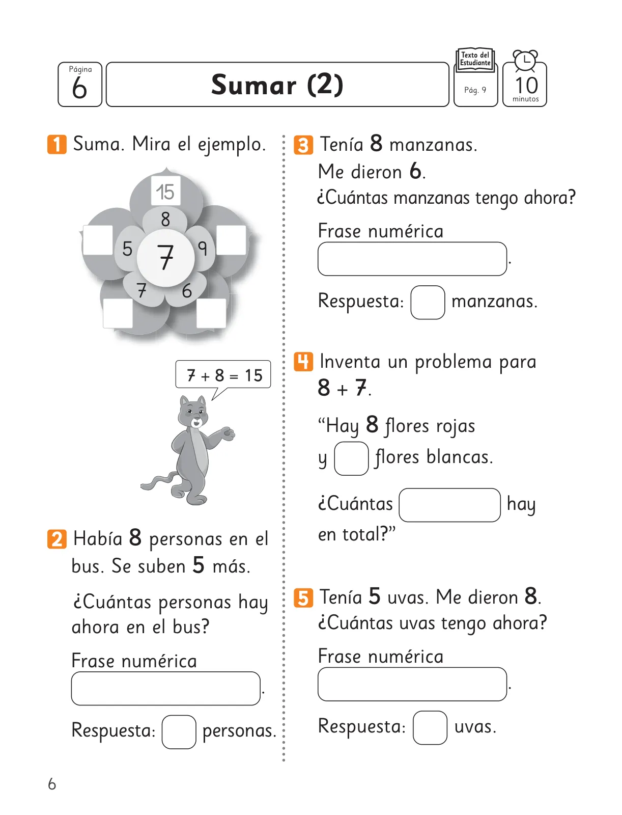 Miniatura página 8 de Sumo Primero – Primero Básico | Texto del Estudiante (MINEDUC) – Descargar PDF · 2024