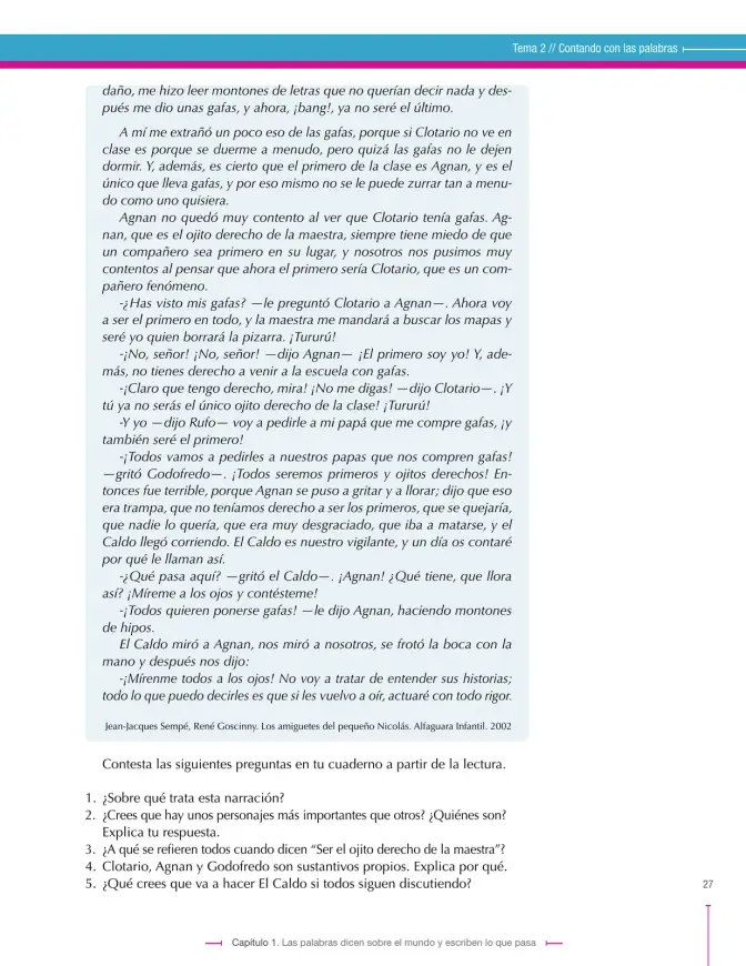 Página 27 de Lenguaje 6° · Secundaria Activa