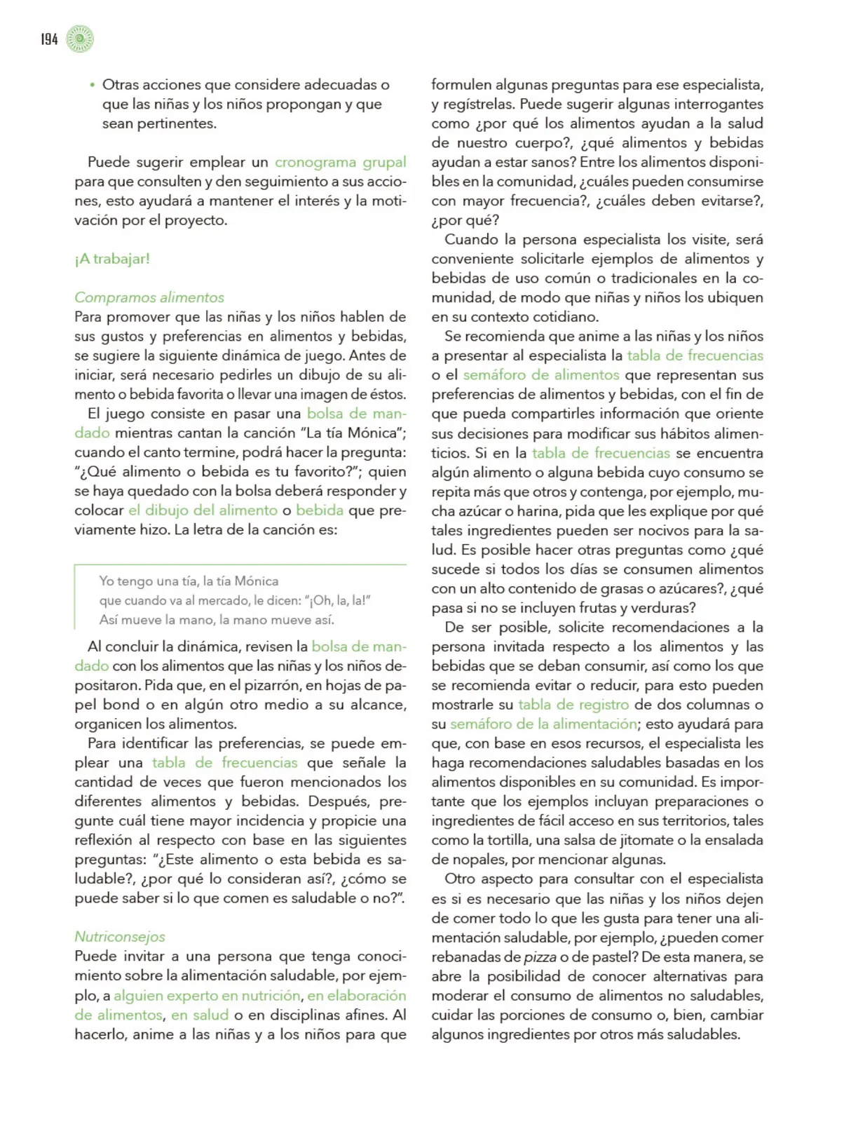 Miniatura página 195 de Modalidades de trabajo para la acción transformadora y el codiseño  Libro de Educación Preescolar Grado 1°, 2°, 3°  Ciclo Escolar 2025 - 2026