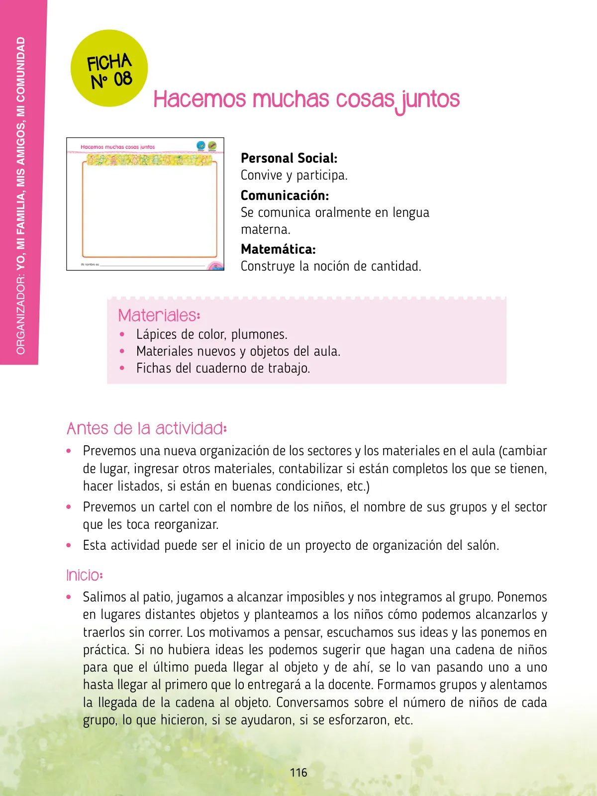 Miniatura página 118 de Agenda pedagógica 2017-2018 para docentes de II Ciclo de Instituciones de nivel de Educación Inicial · 2017