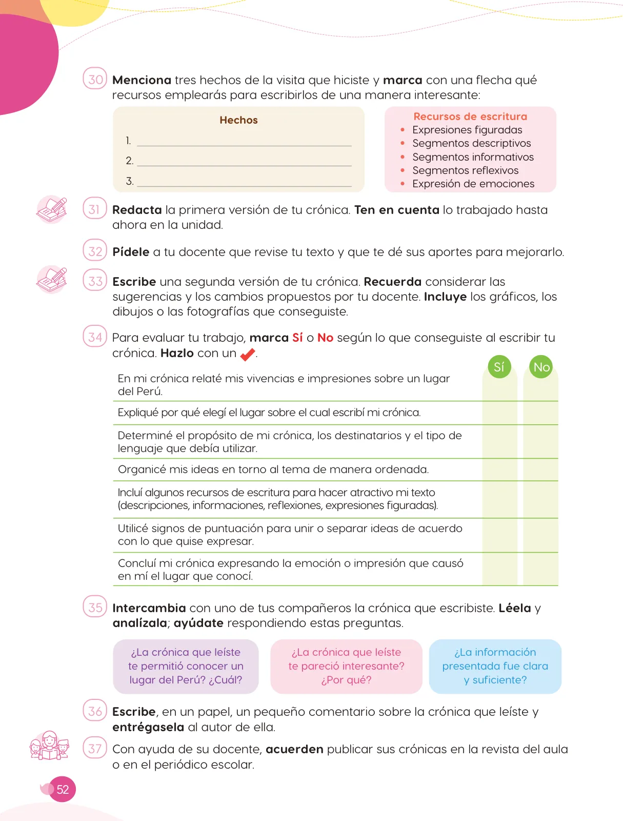 Página 54 de Cuadernillo de Comunicación 6. Sexto grado de Primaria · 2024