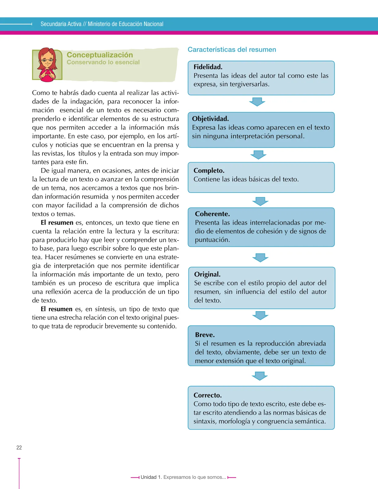 Miniatura página 22 de Lenguaje 9° · Secundaria Activa