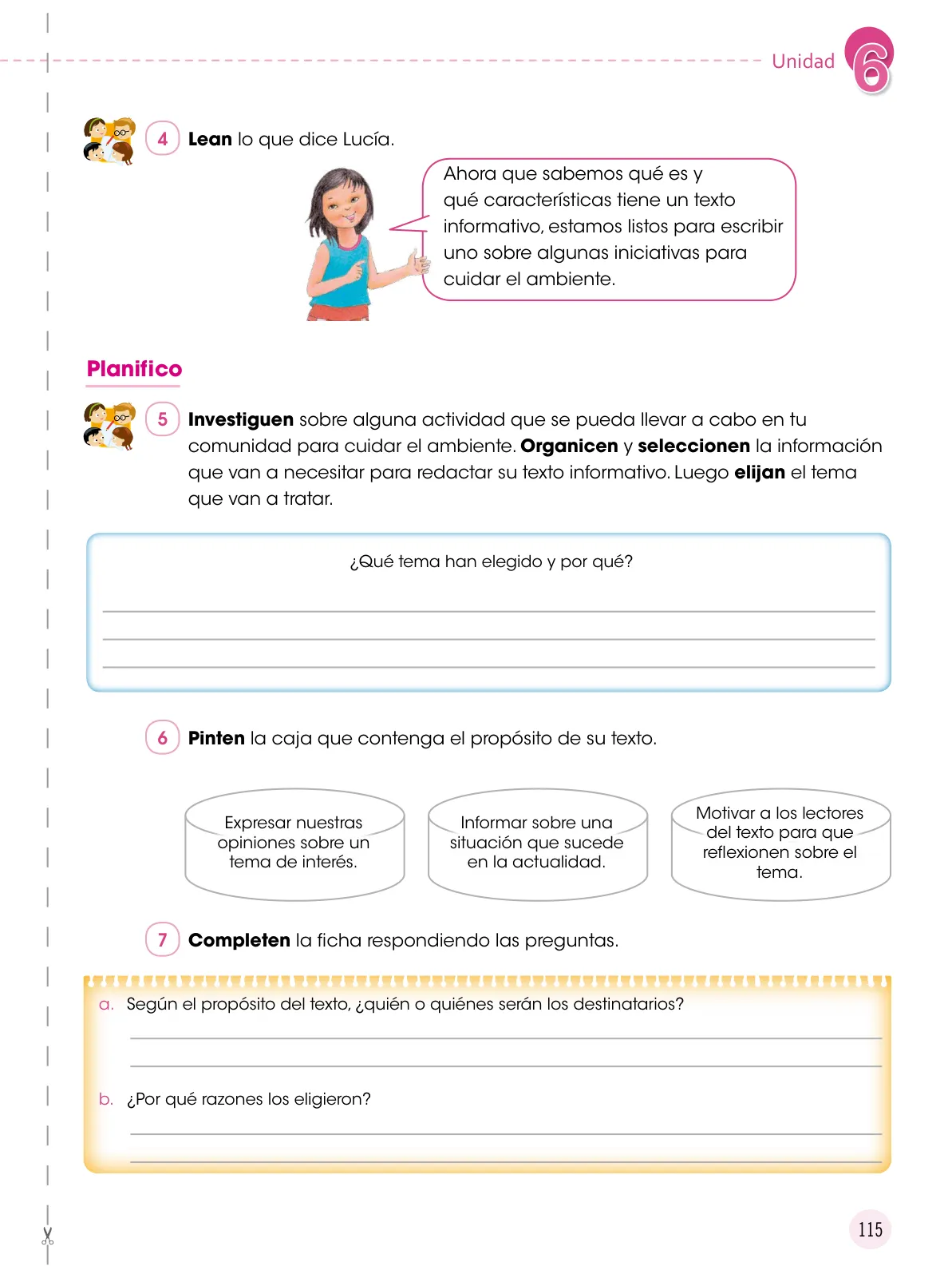 Página 116 de Comunicación 6 : cuaderno de trabajo para sexto grado de Educación Primaria 2019 · 2019