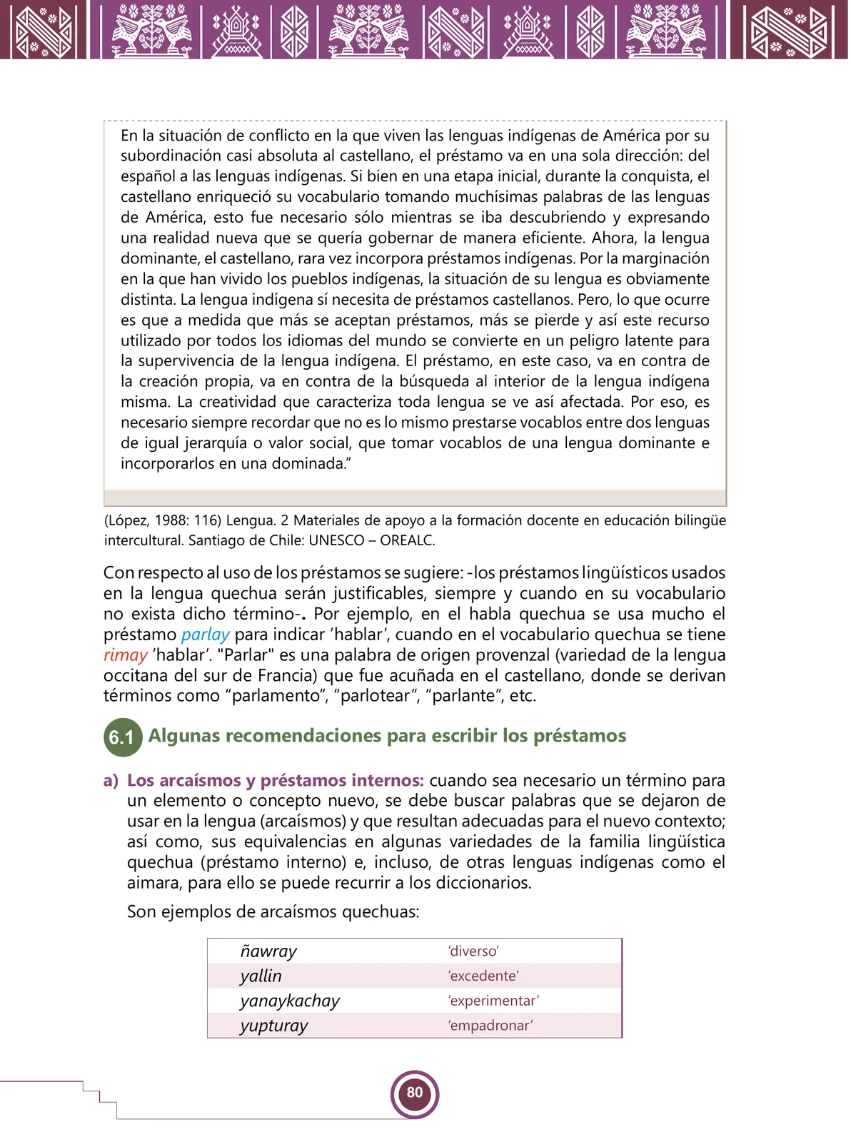 Página 82 de Urin Qichwa Qillqay Yachana Mayt'u = Manual de escritura quechua sureño · 2021