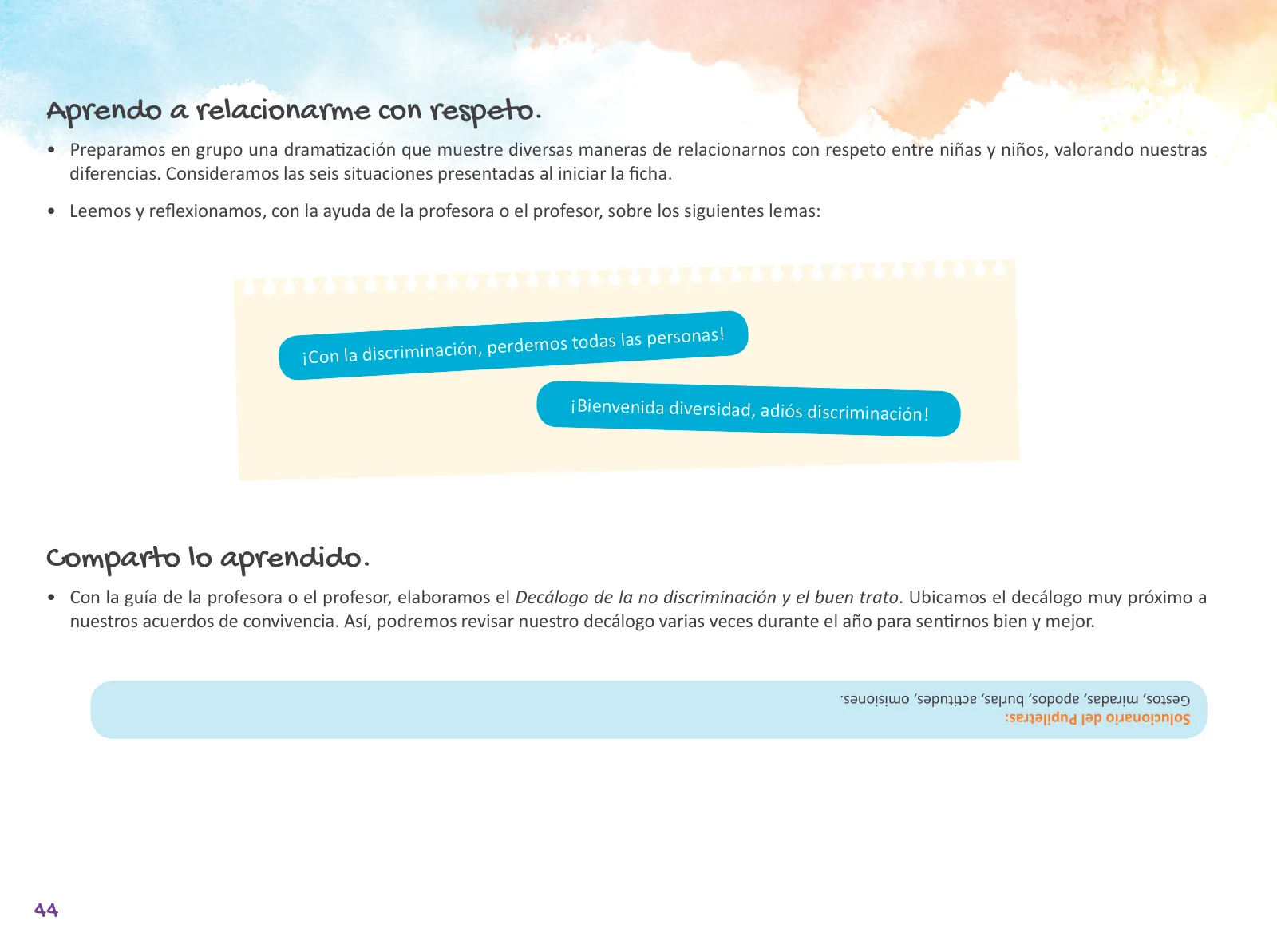 Página 46 de Cuadernillo de Tutoría Cuarto Grado Educación Primaria 2019 · 2019