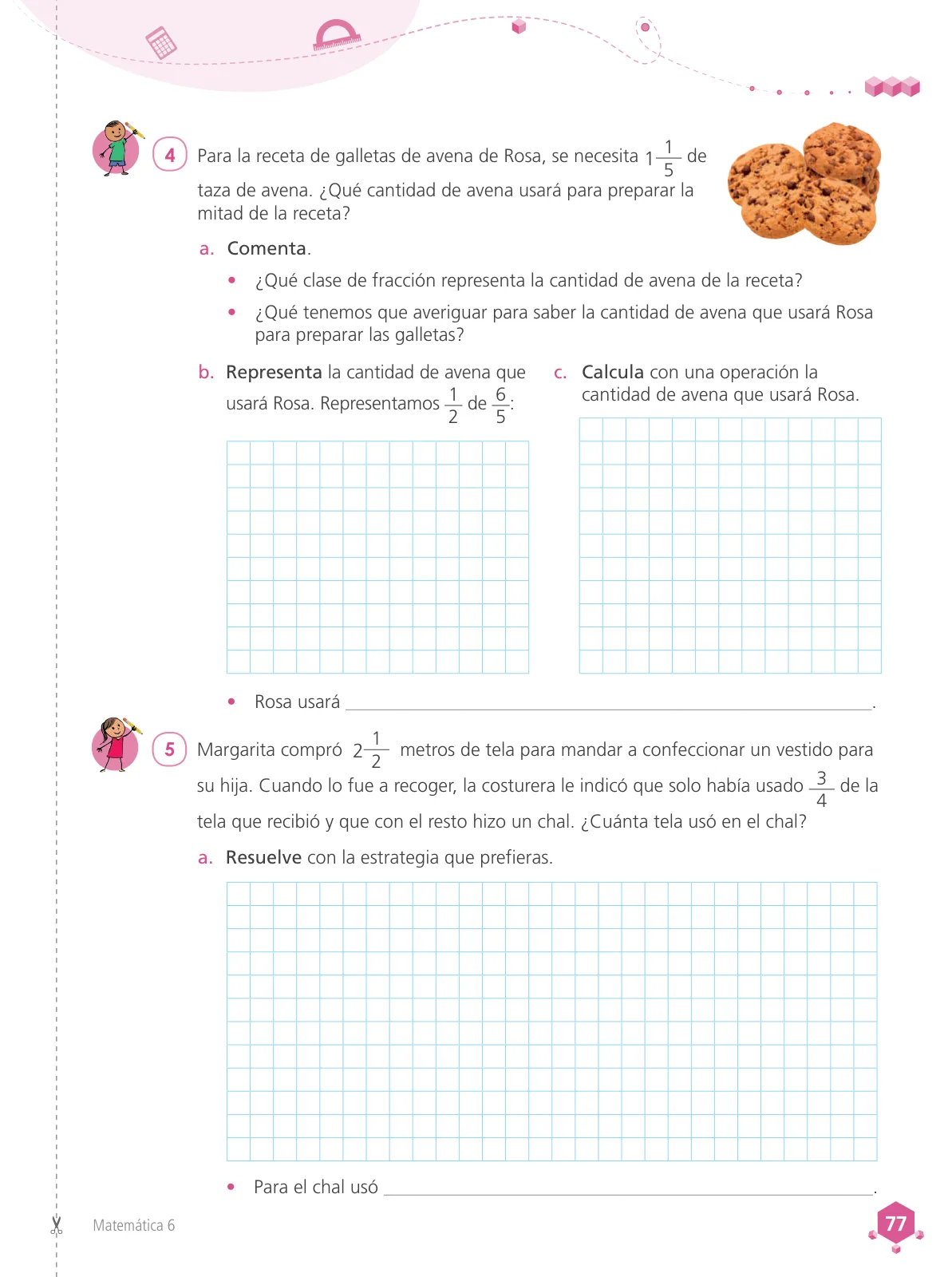 Página 79 de Matemática 6 : cuaderno de trabajo para sexto grado de Educación Primaria 2019 · 2019