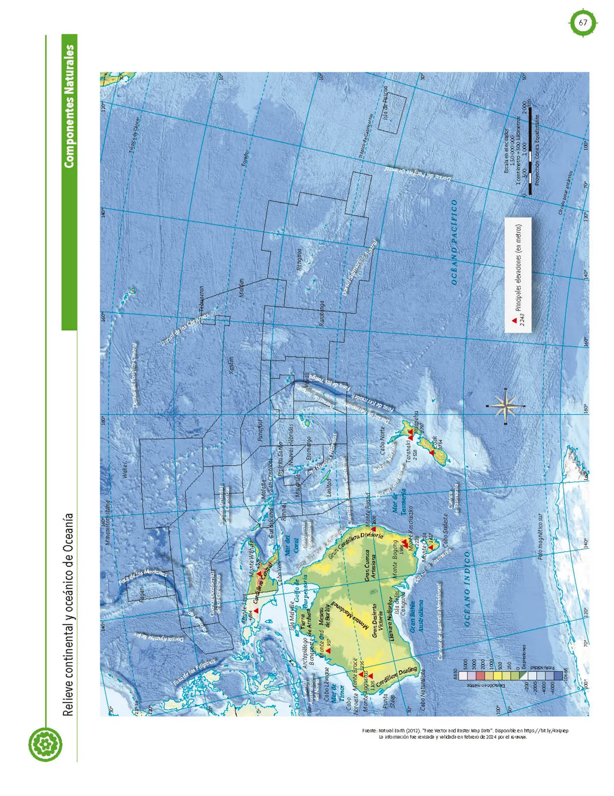 Miniatura página 68 de Cartografía de México y el mundo.   Libro de Educación Primaria Grado 4°  Ciclo Escolar 2025 - 2026