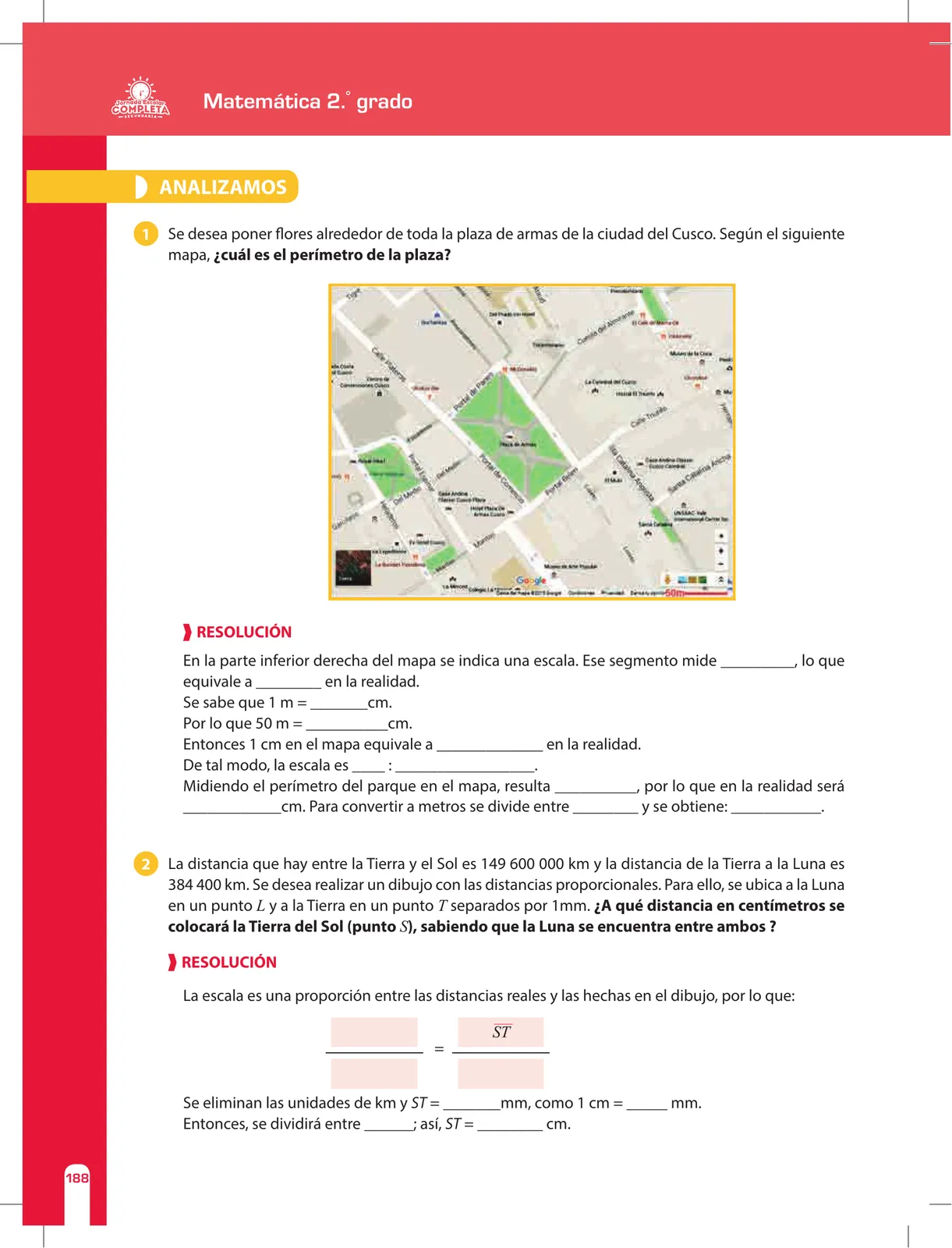 Página 188 de Matemática 2 : cuaderno de reforzamiento pedagógico - JEC · 2016