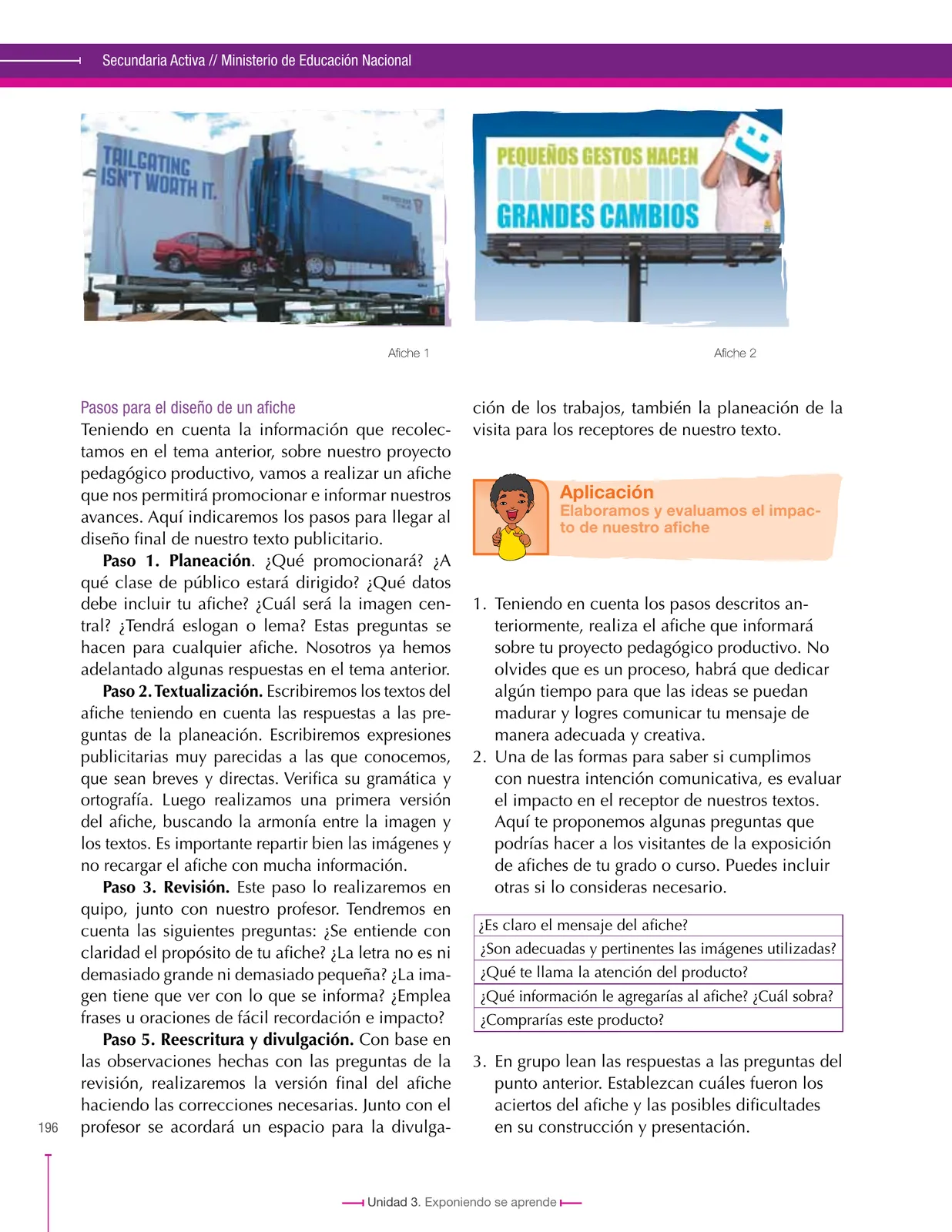 Miniatura página 196 de Lenguaje 8° · Secundaria Activa