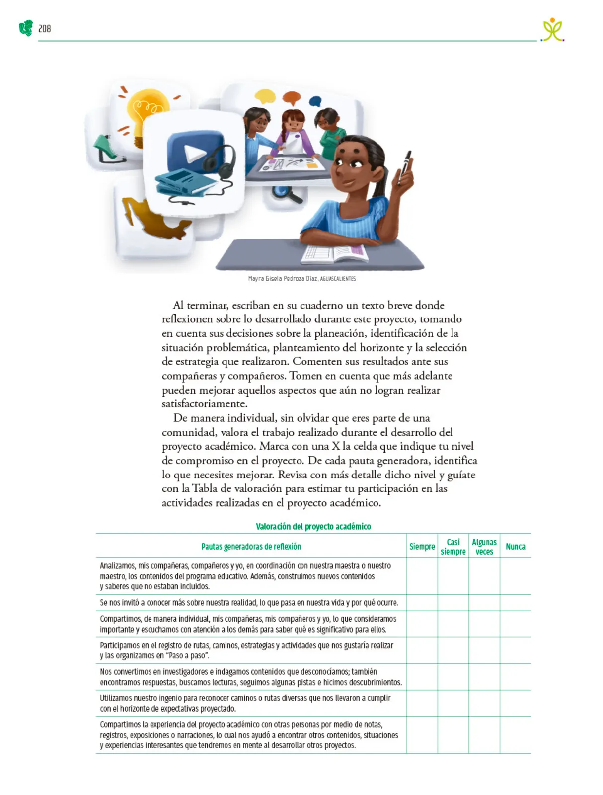 Página 209 de Colección Sk´asolil. Nuestro libro de Proyectos. Tomo III. Libro de Educación Telesecundaria Grado 2° Ciclo Escolar 2025 - 2026