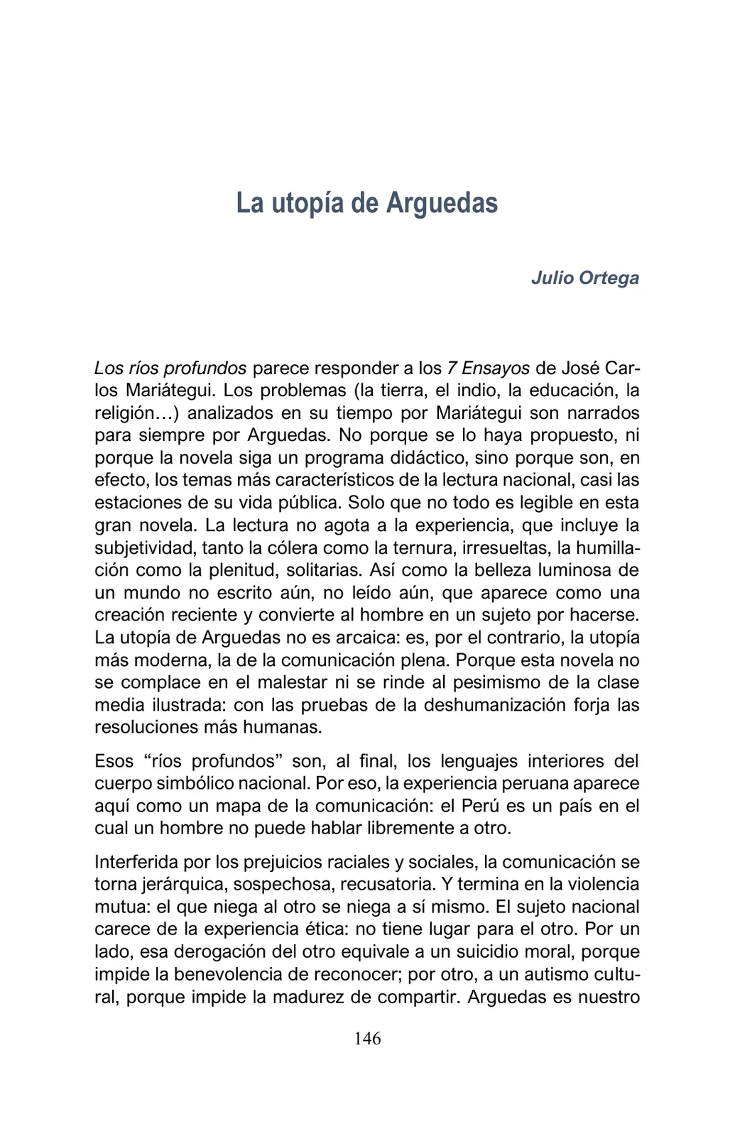 Miniatura página 146 de Arguedas, entre el fuego y el amor : textos seleccionados para estudiantes de Educación Básica · 2021